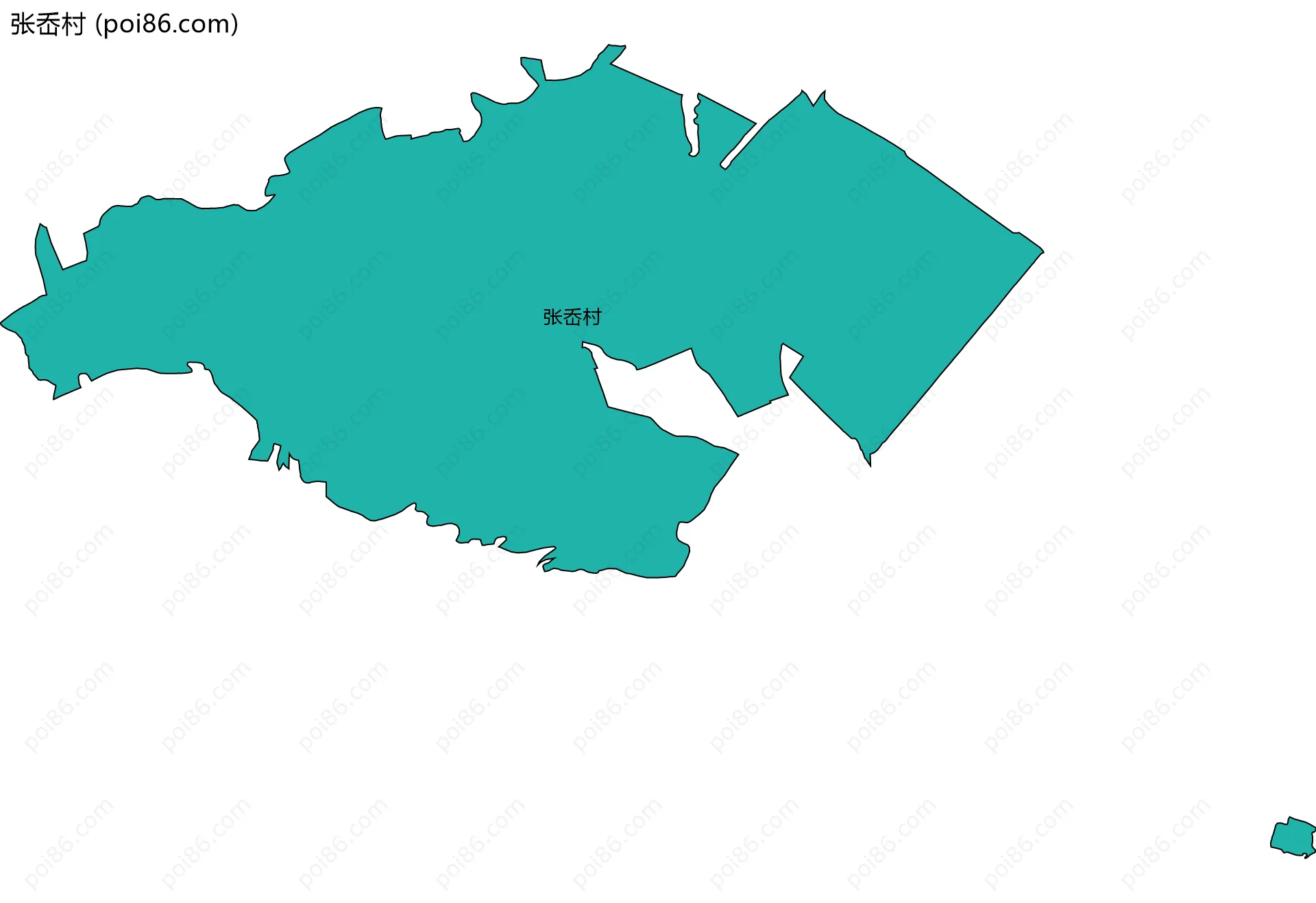张岙村边界地图