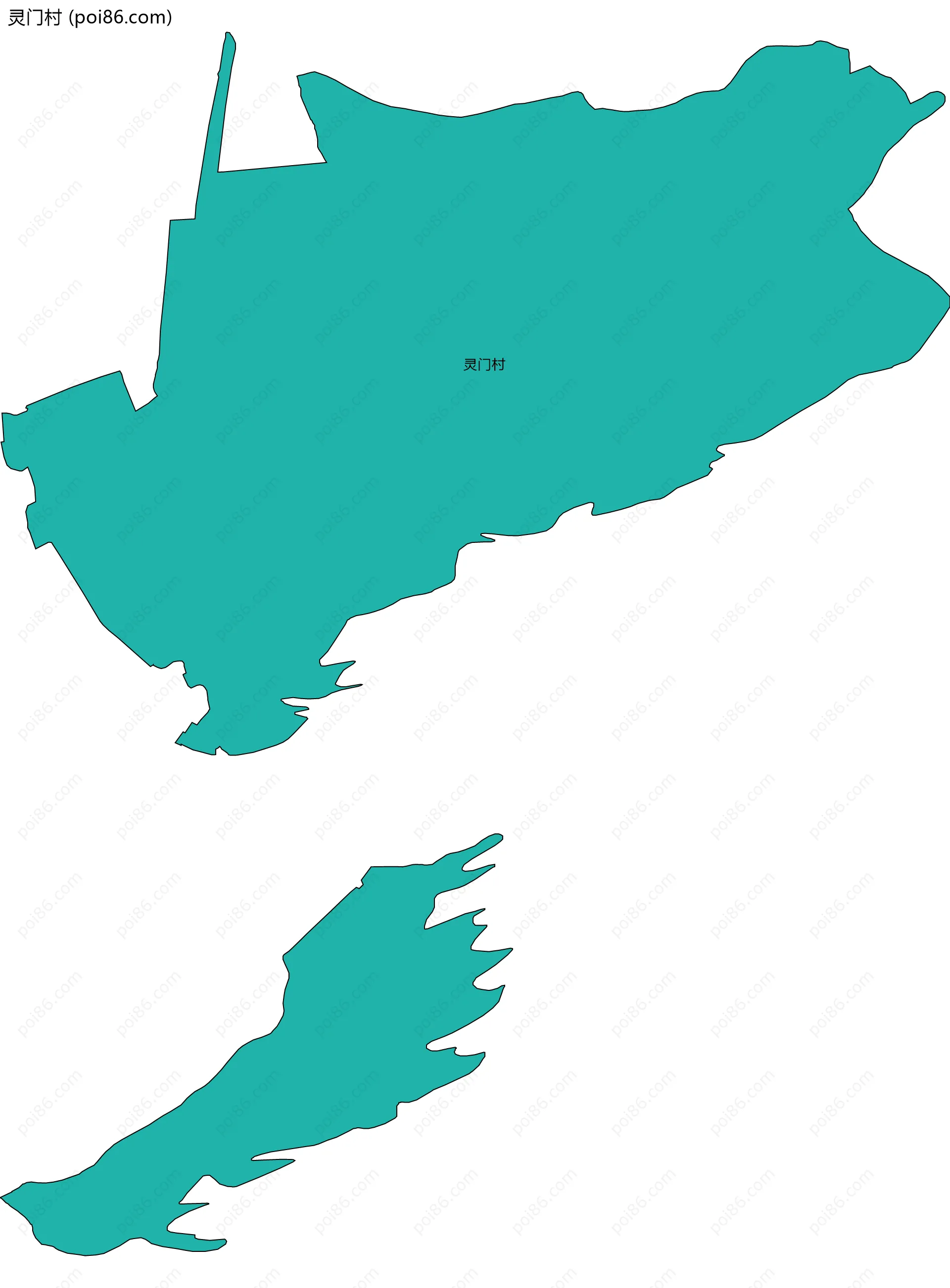 灵门村边界地图