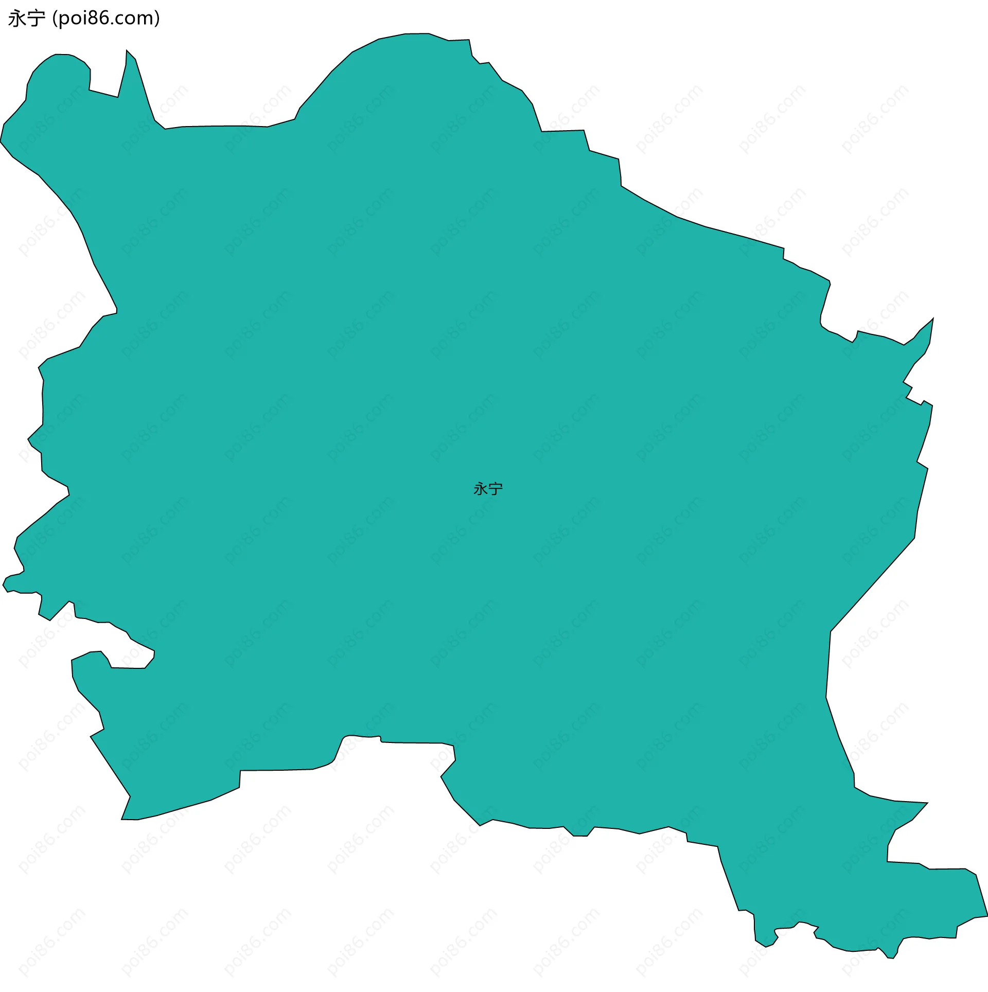 永宁边界地图