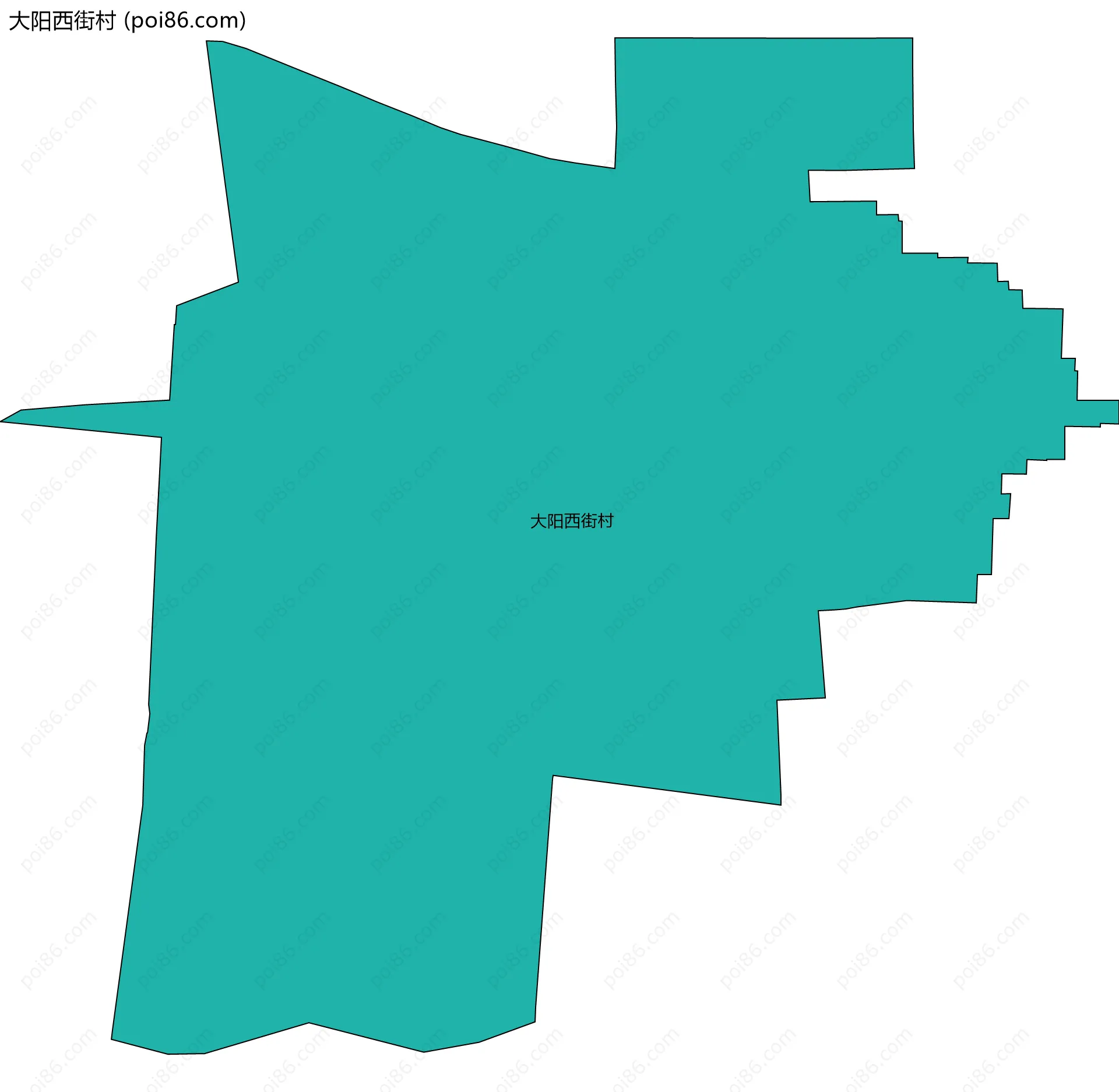 大阳西街村边界地图