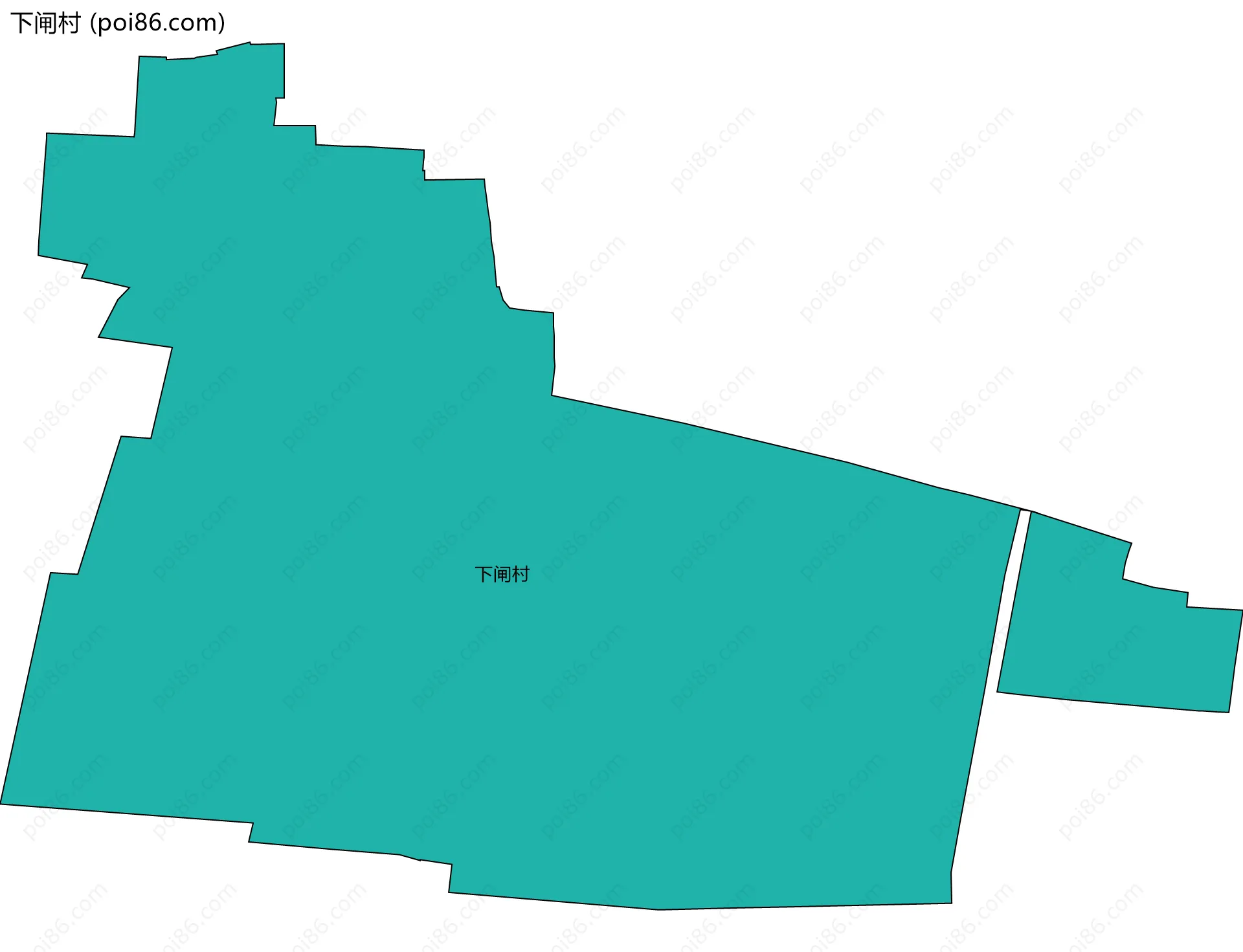 下闸村边界地图