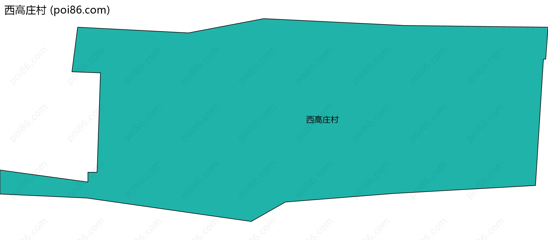 西高庄村边界地图