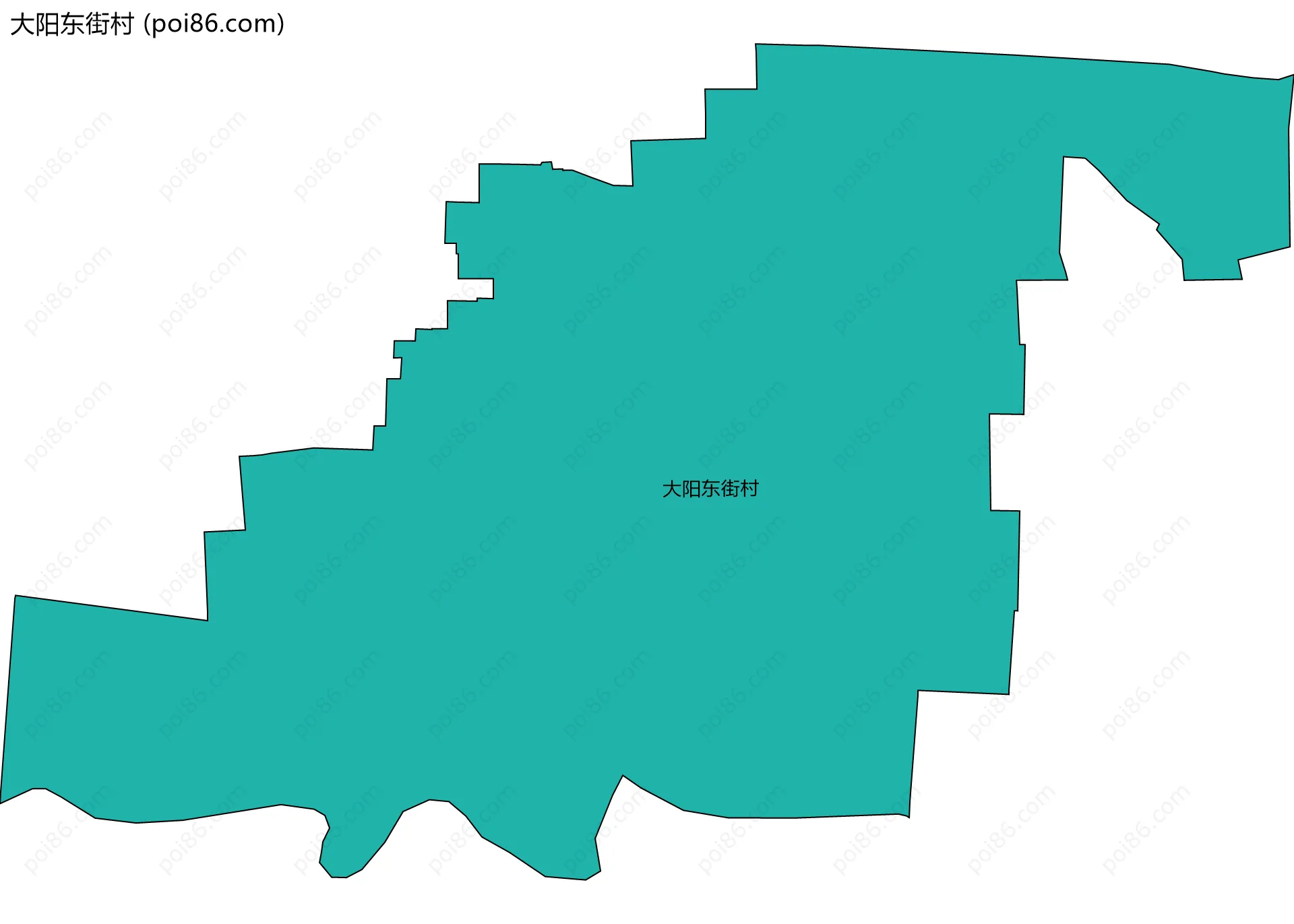 大阳东街村边界地图