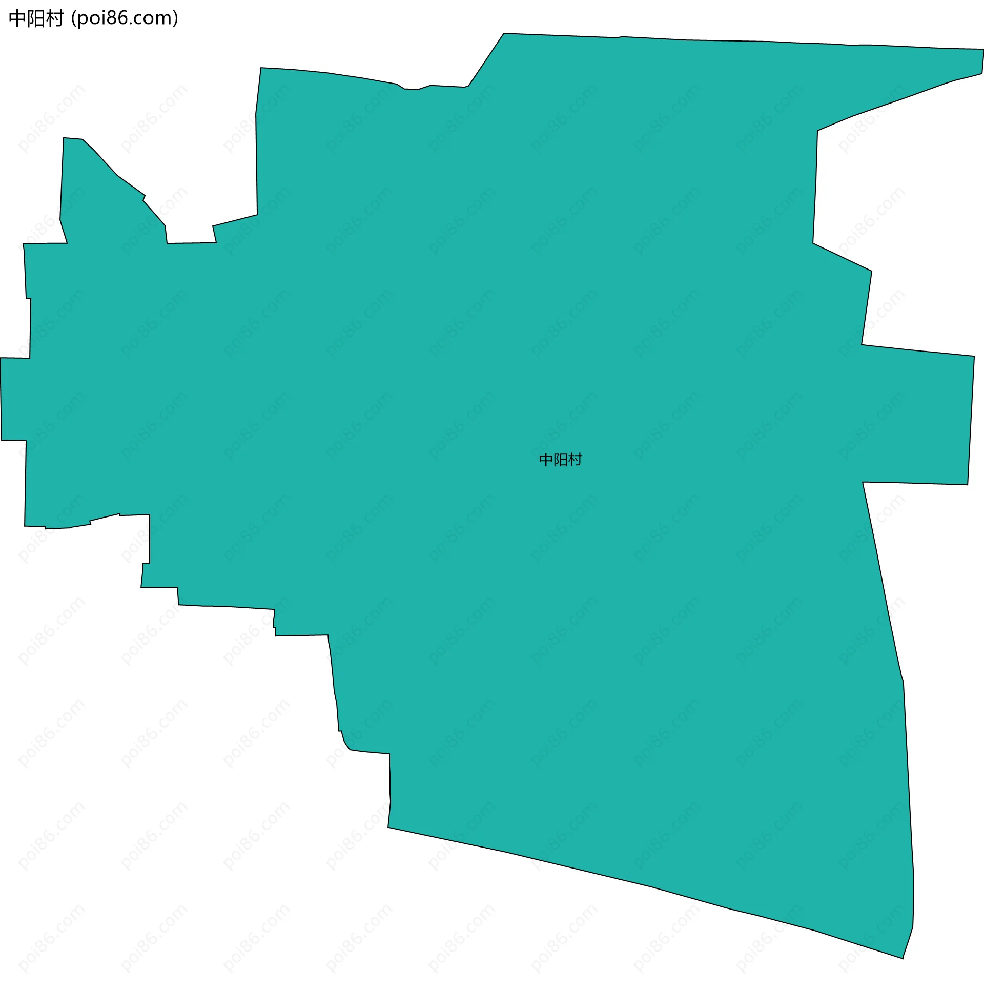 中阳村边界地图