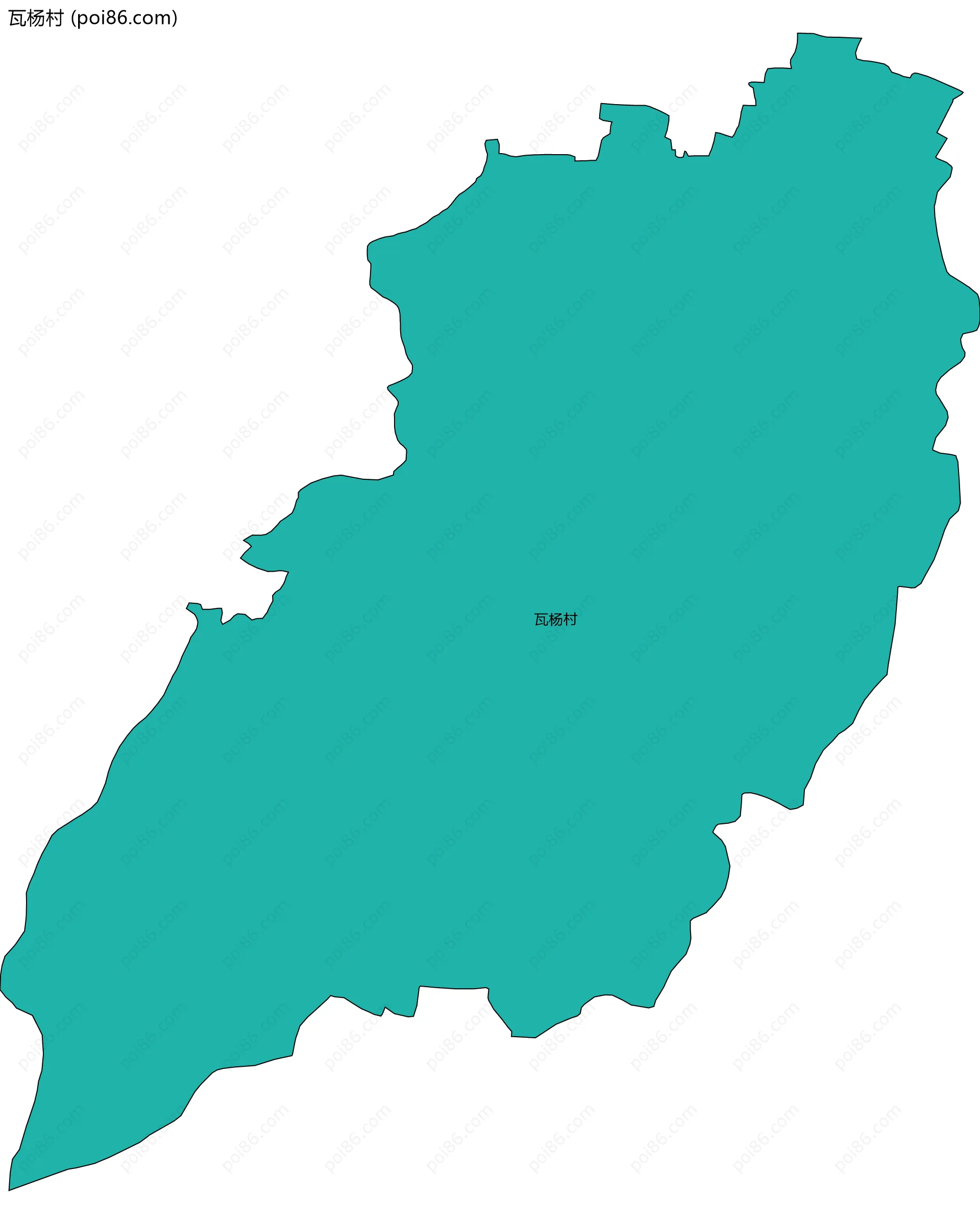 瓦杨村边界地图