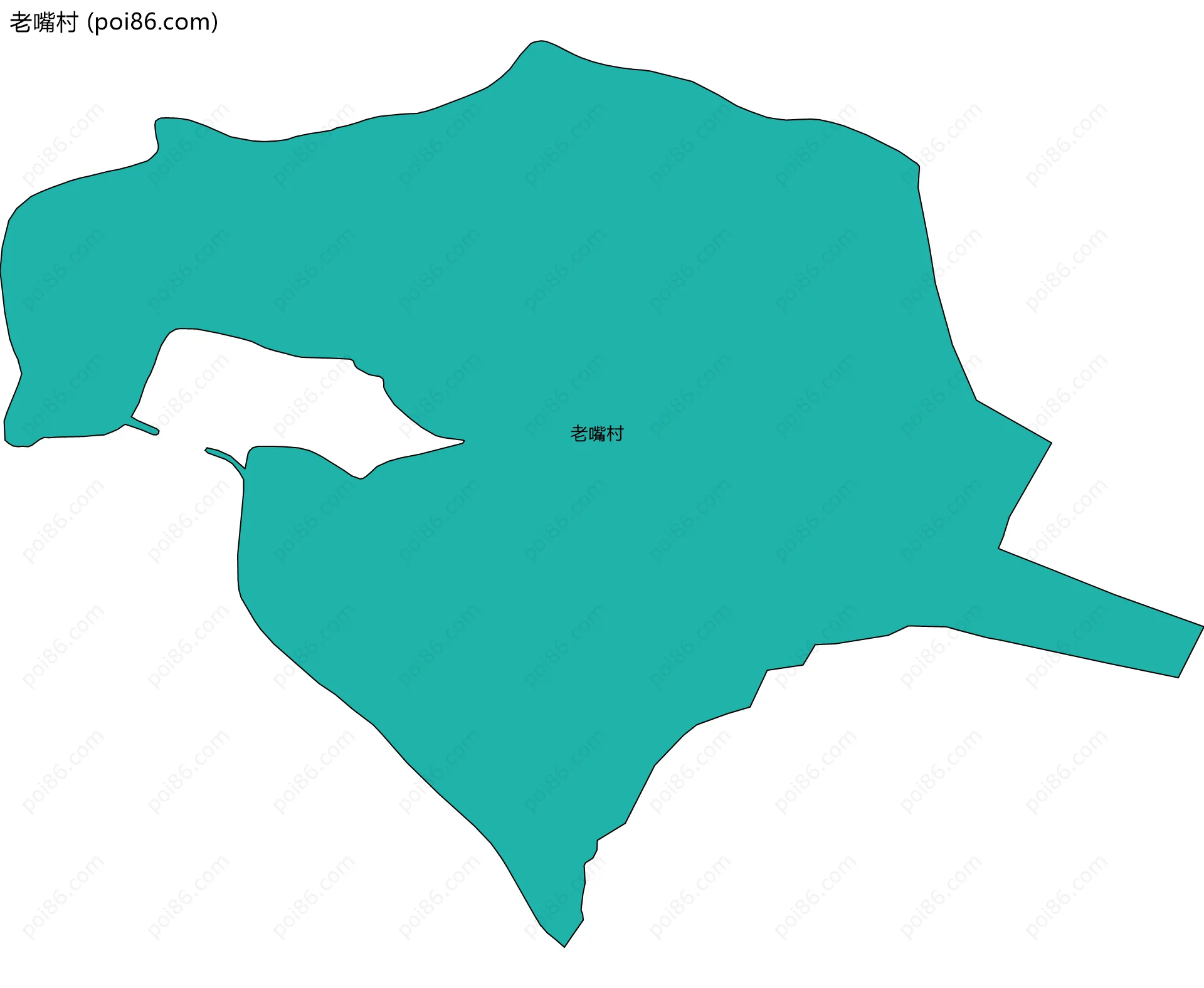 老嘴村边界地图