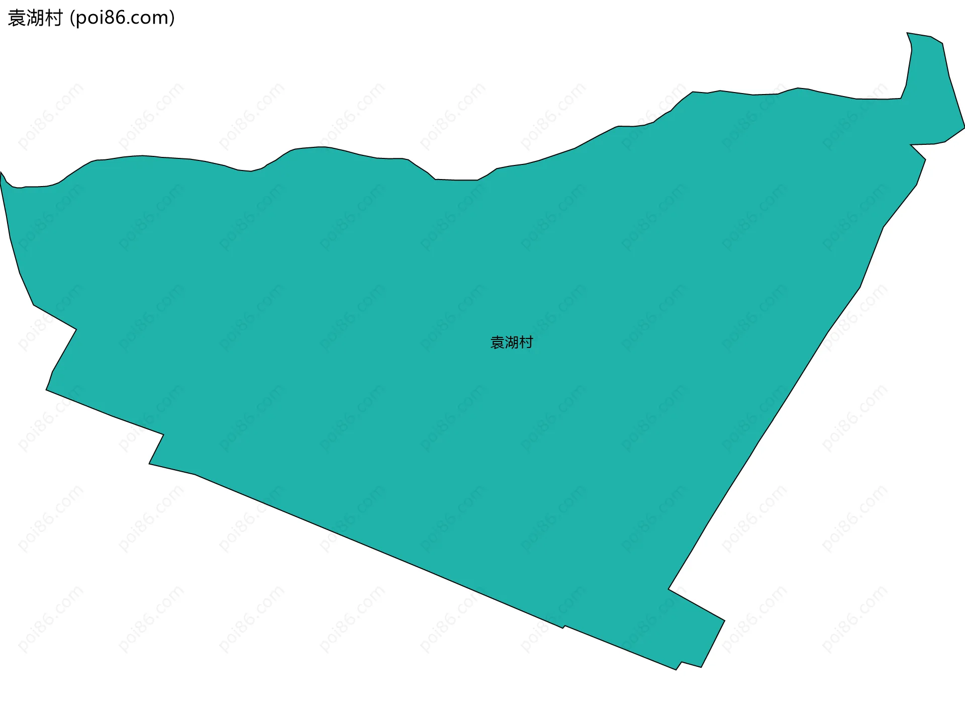 袁湖村边界地图