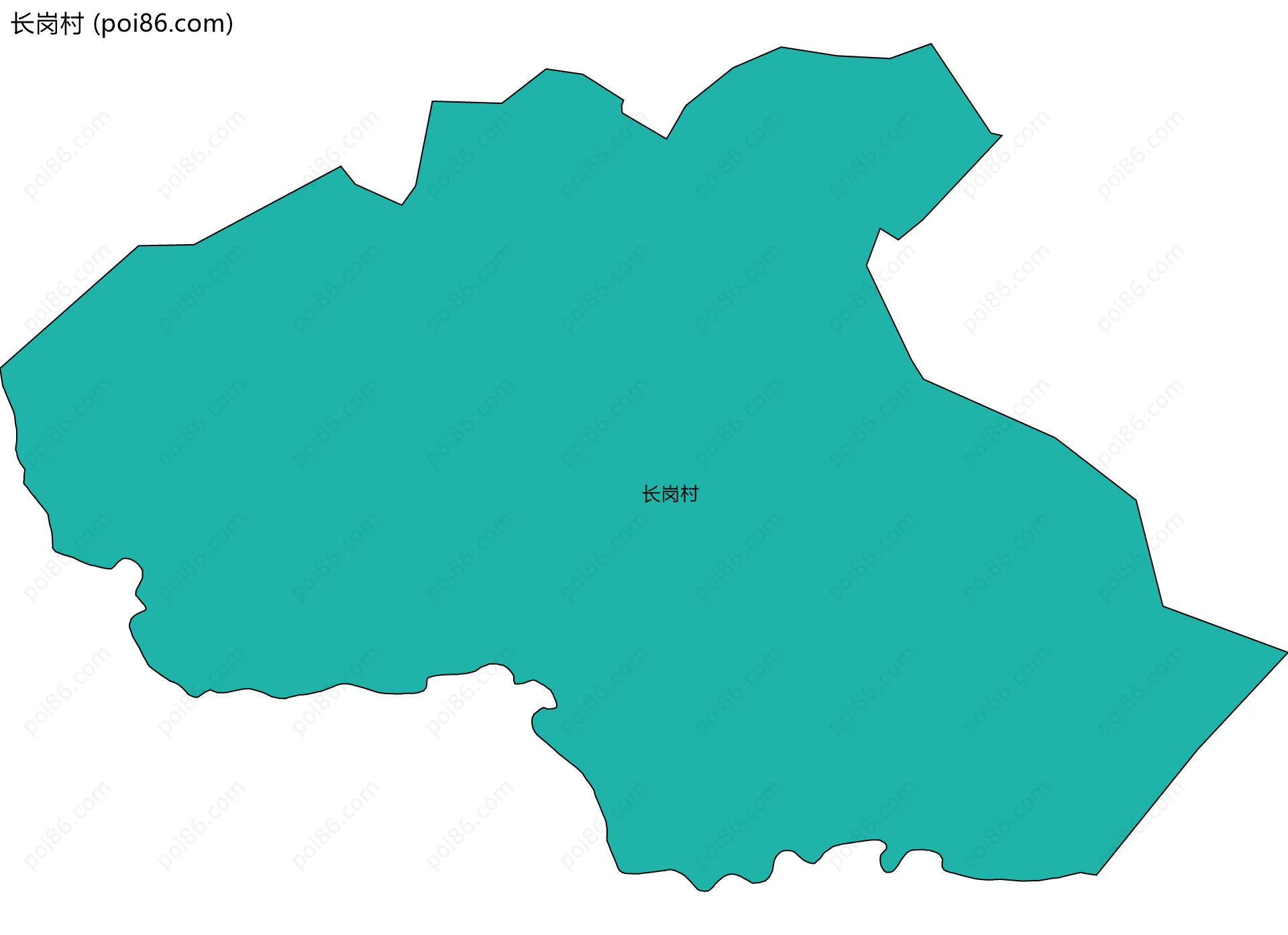 长岗村边界地图