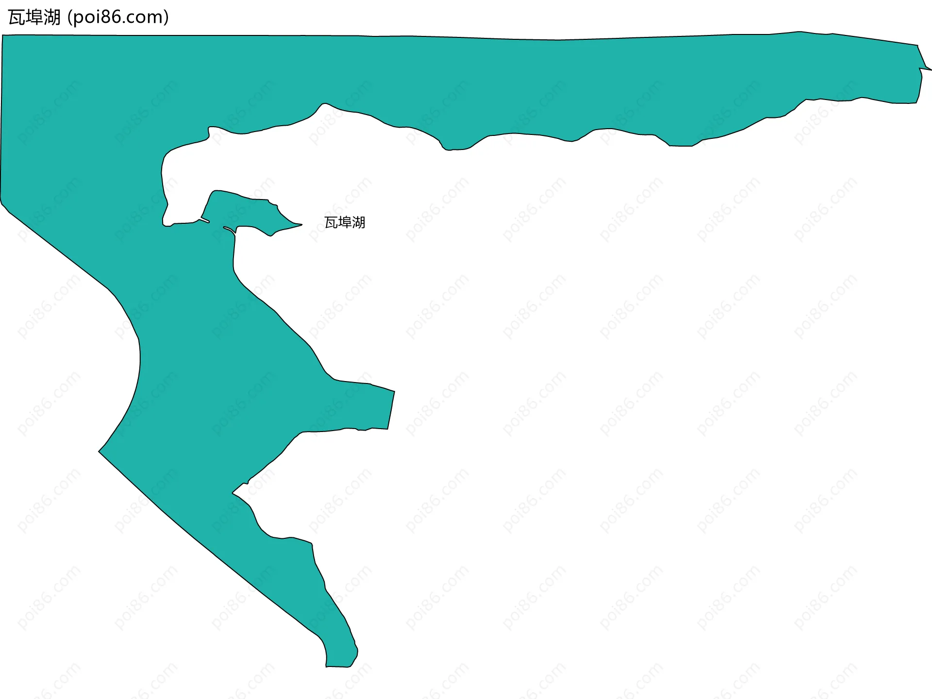 瓦埠湖边界地图