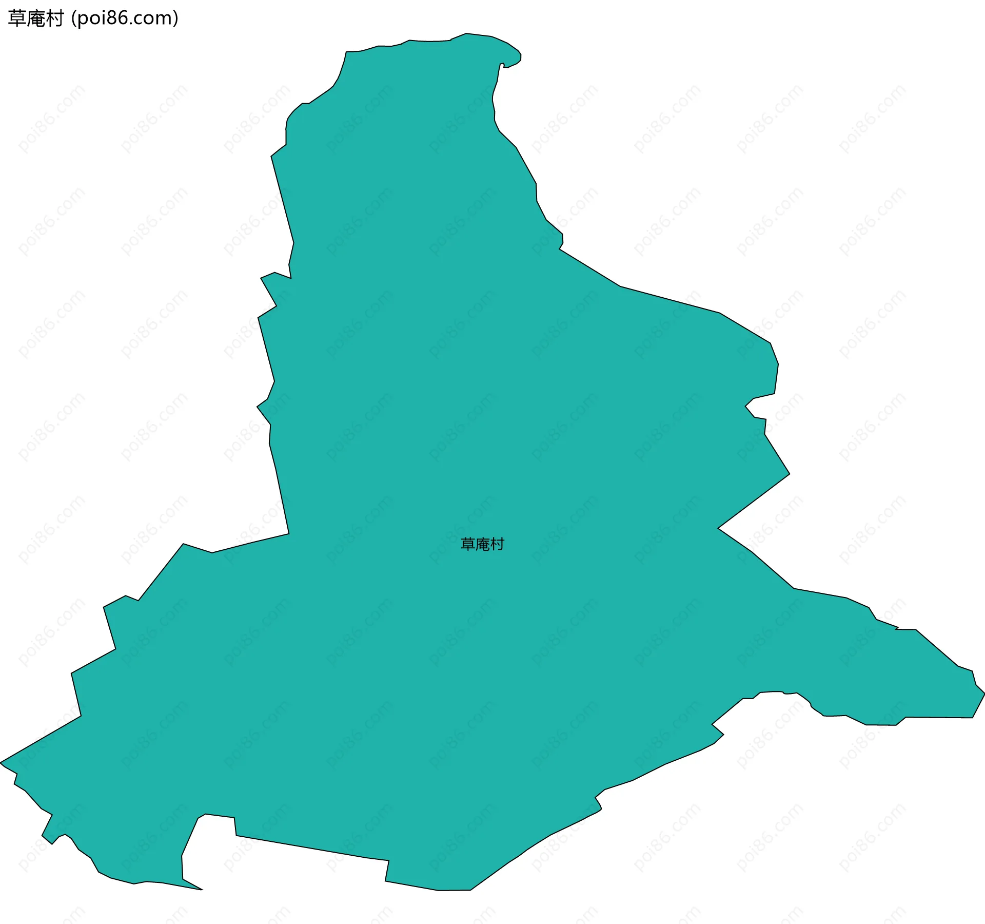 草庵村边界地图