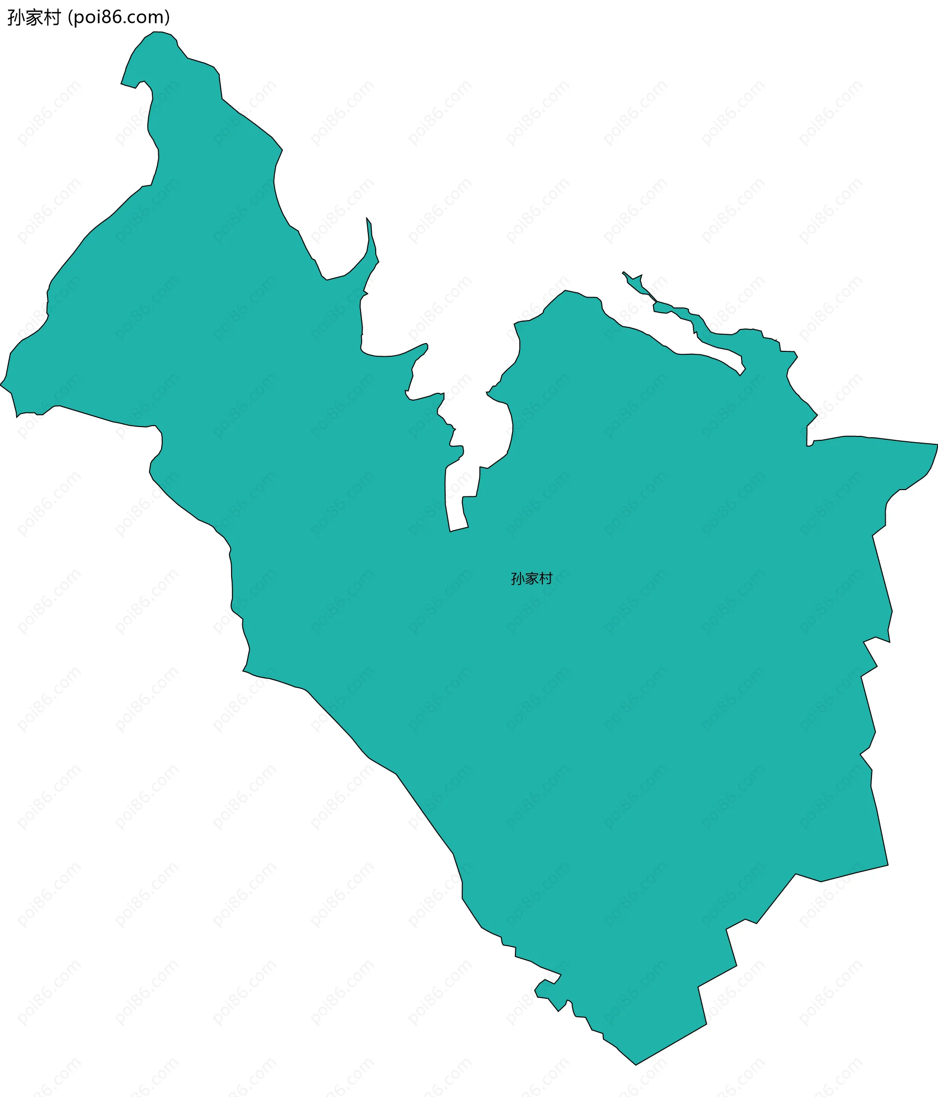 孙家村边界地图