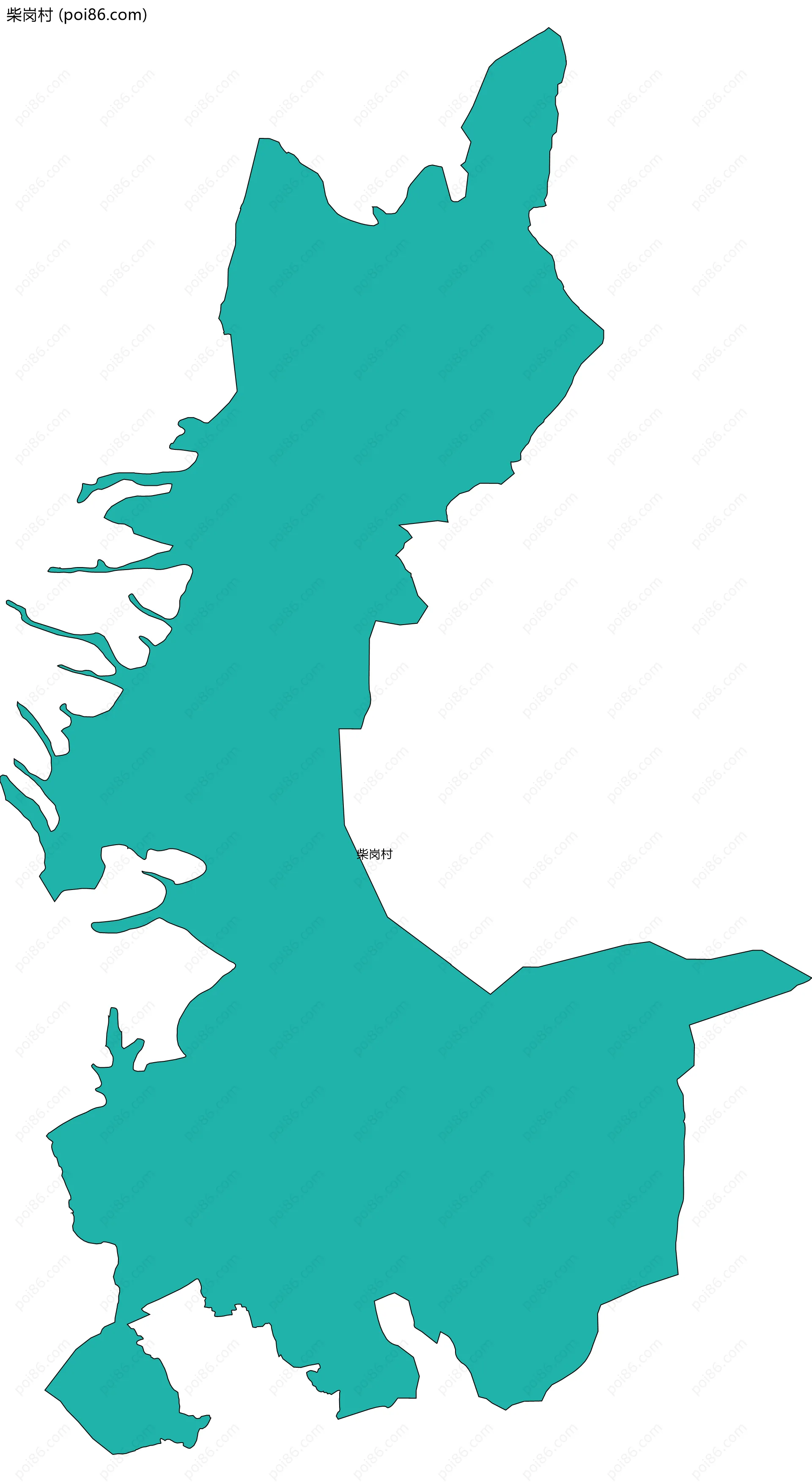 柴岗村边界地图