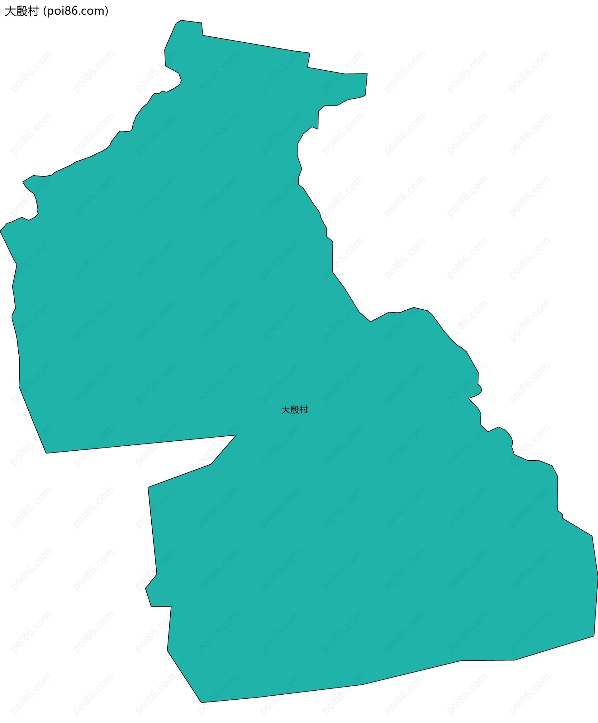 大殷村边界地图