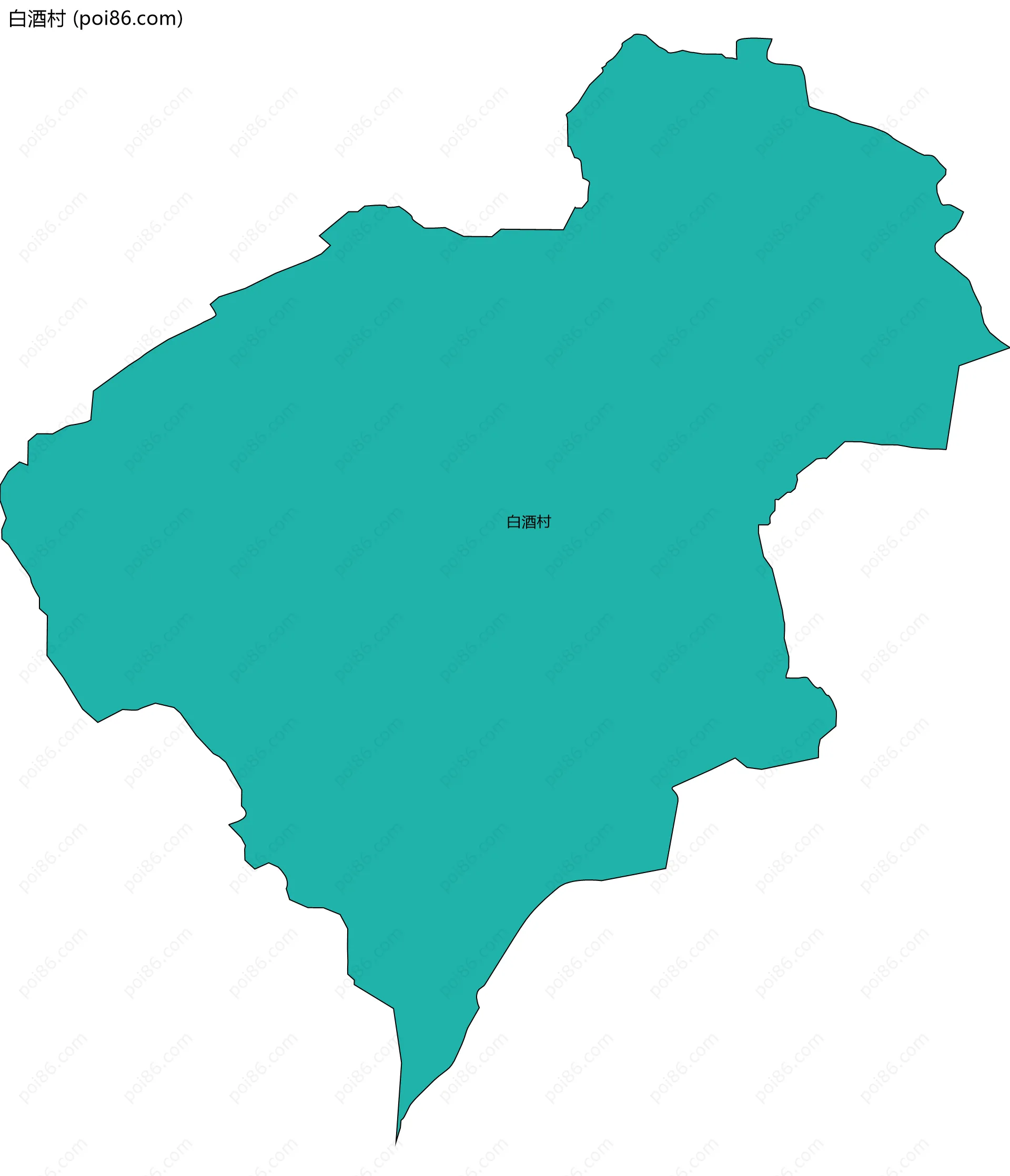 白酒村边界地图