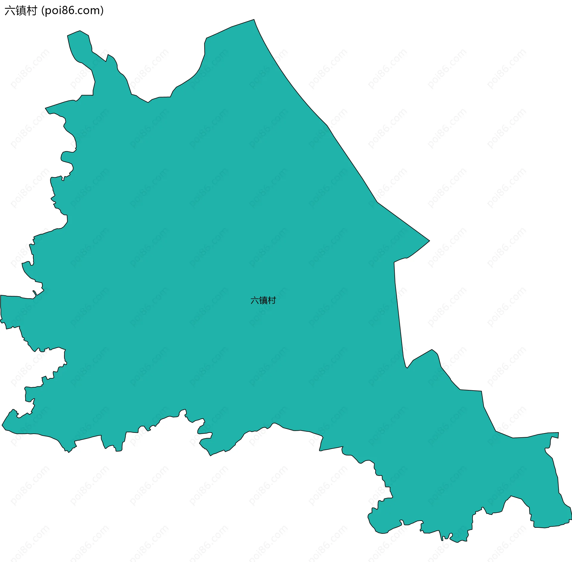 六镇村边界地图