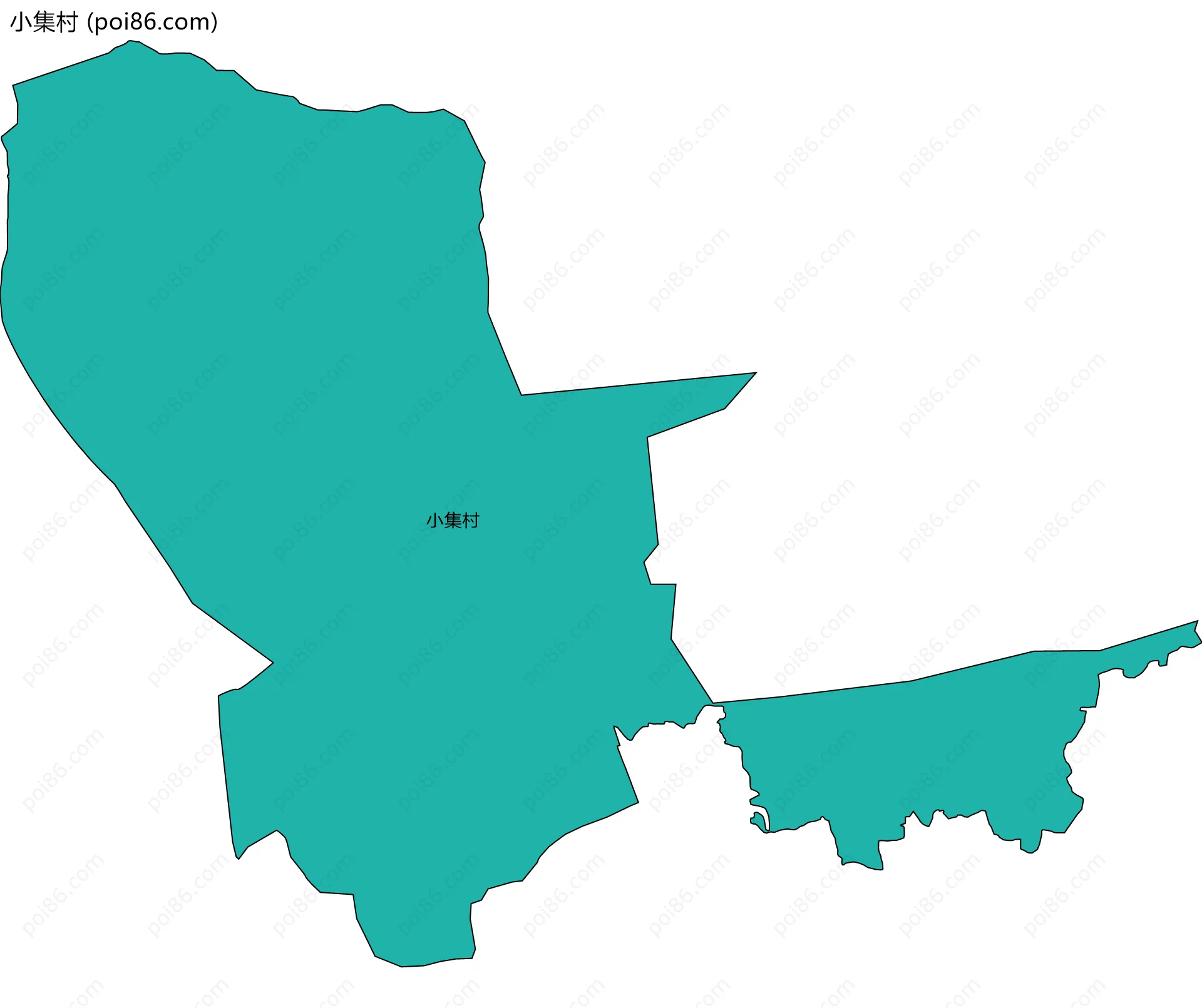 小集村边界地图