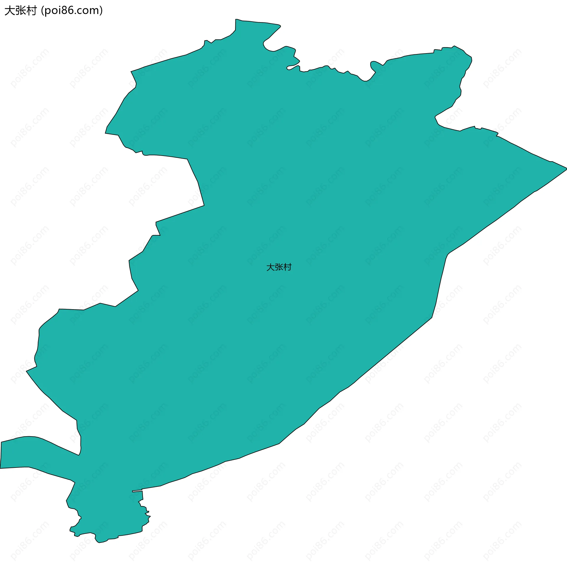 大张村边界地图