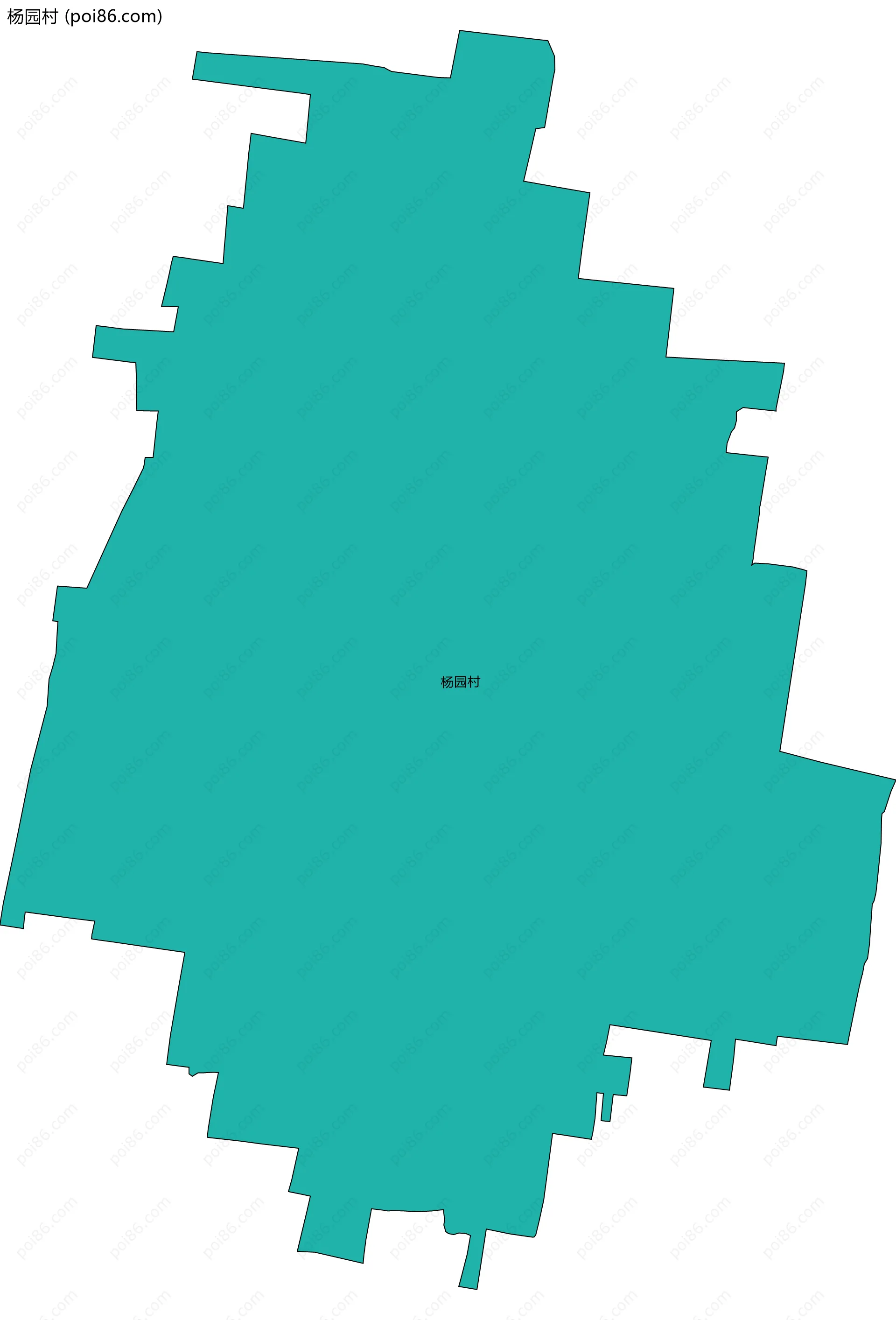 杨园村边界地图