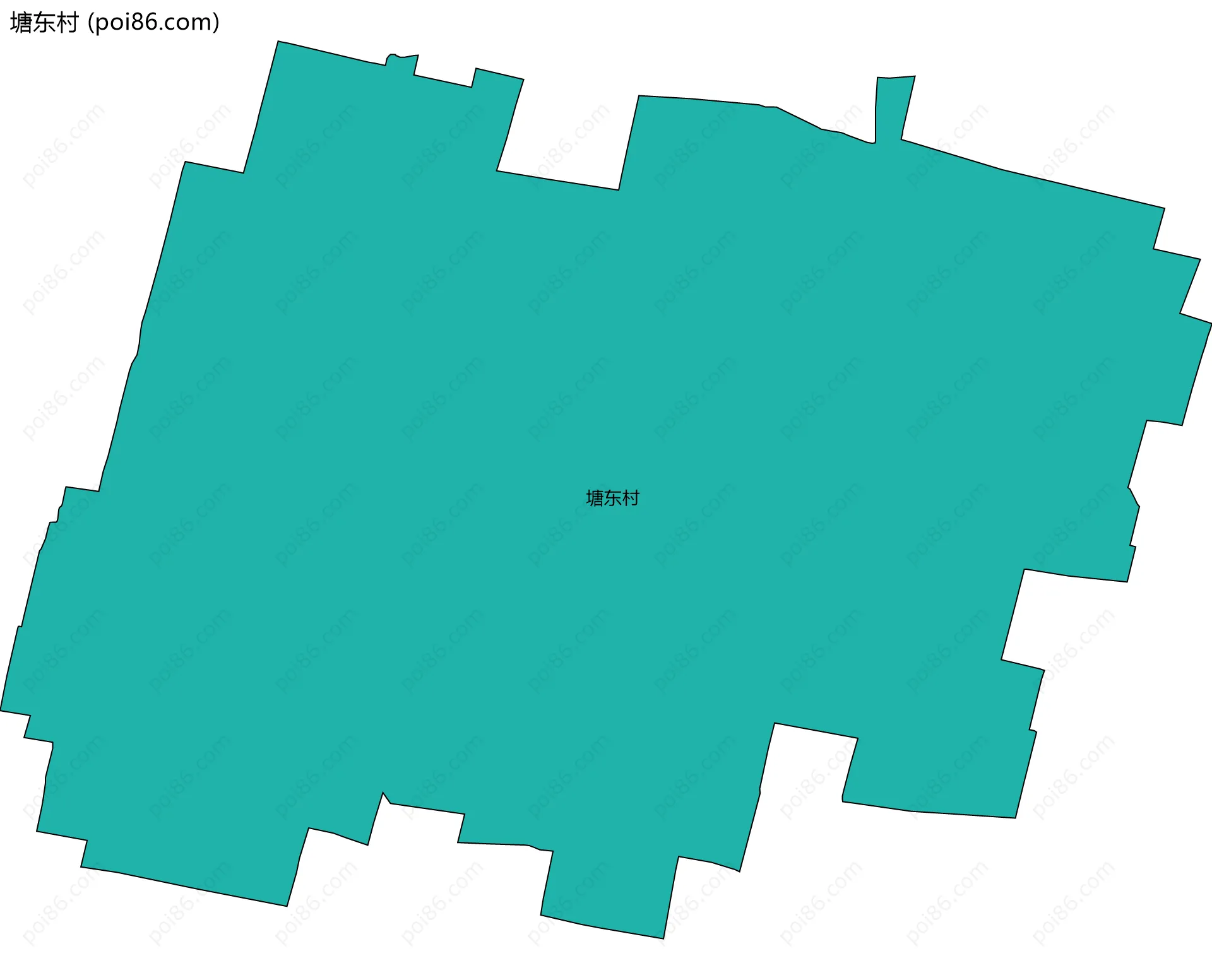 塘东村边界地图