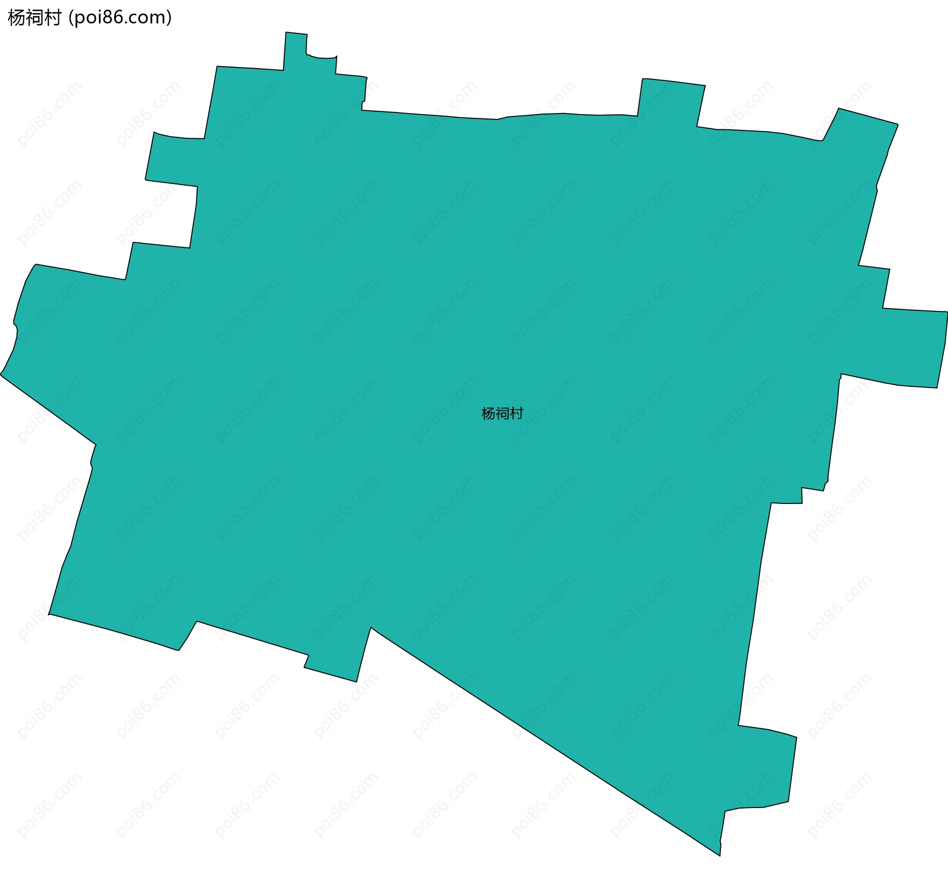 杨祠村边界地图