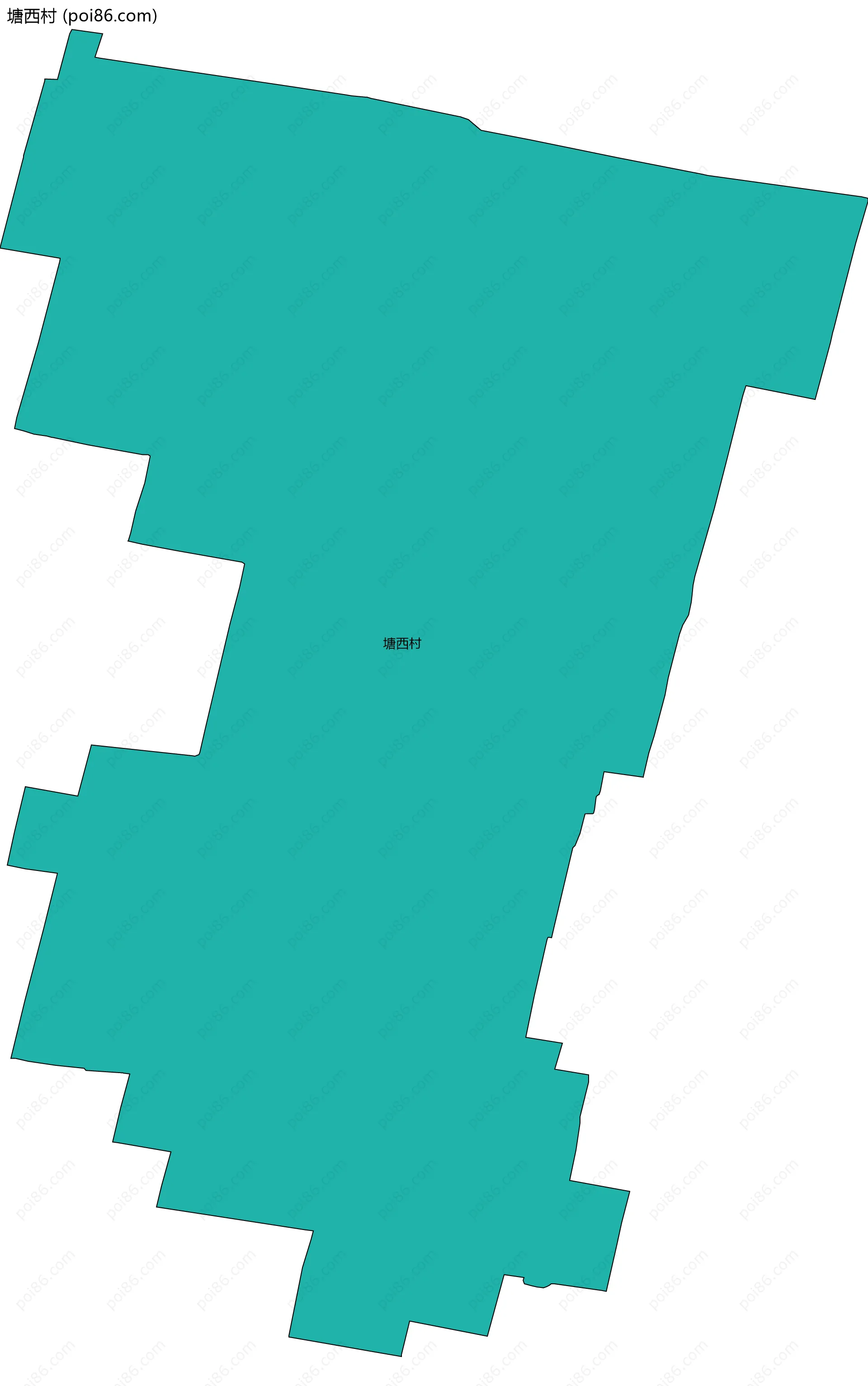 塘西村边界地图