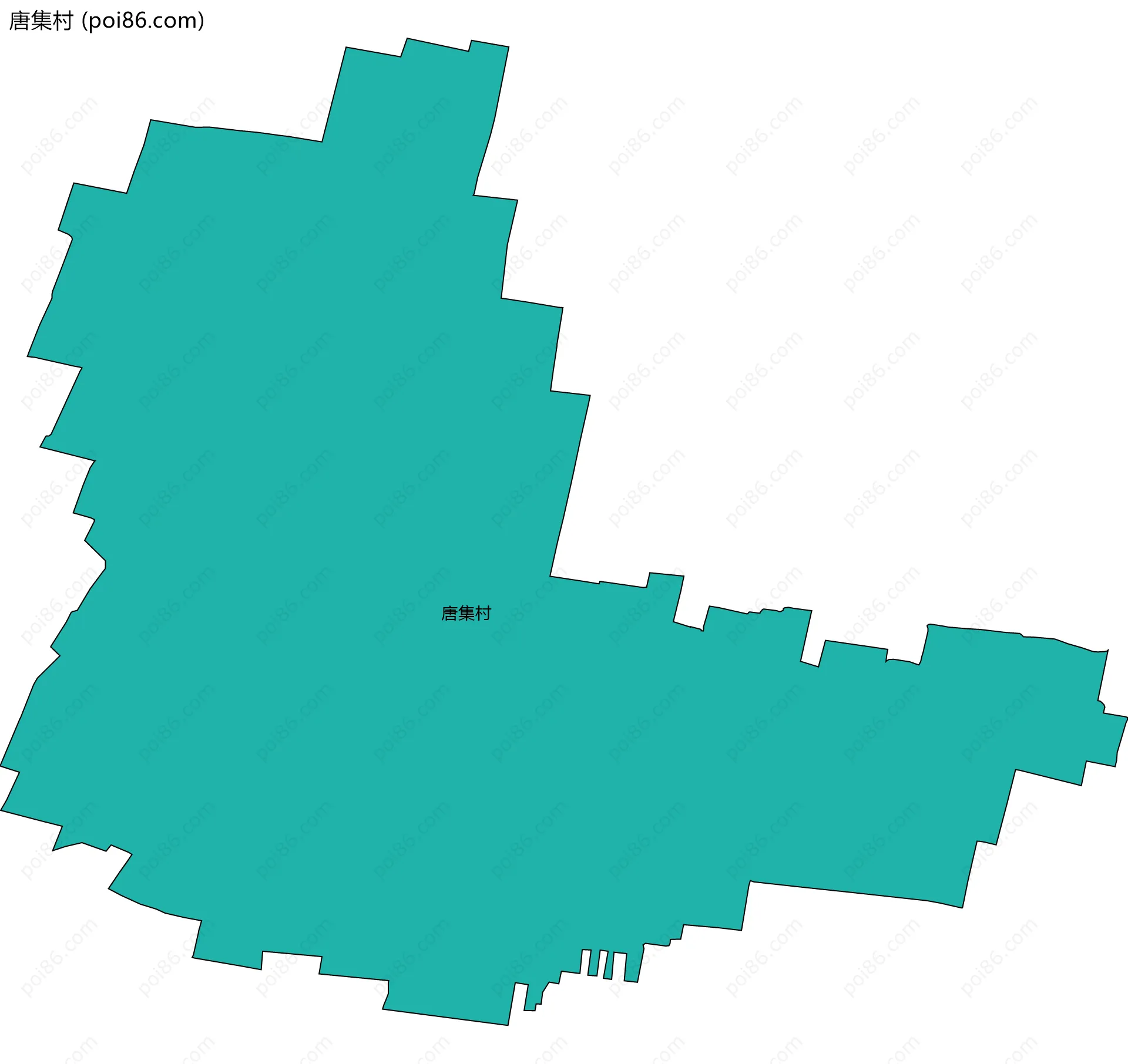 唐集村边界地图
