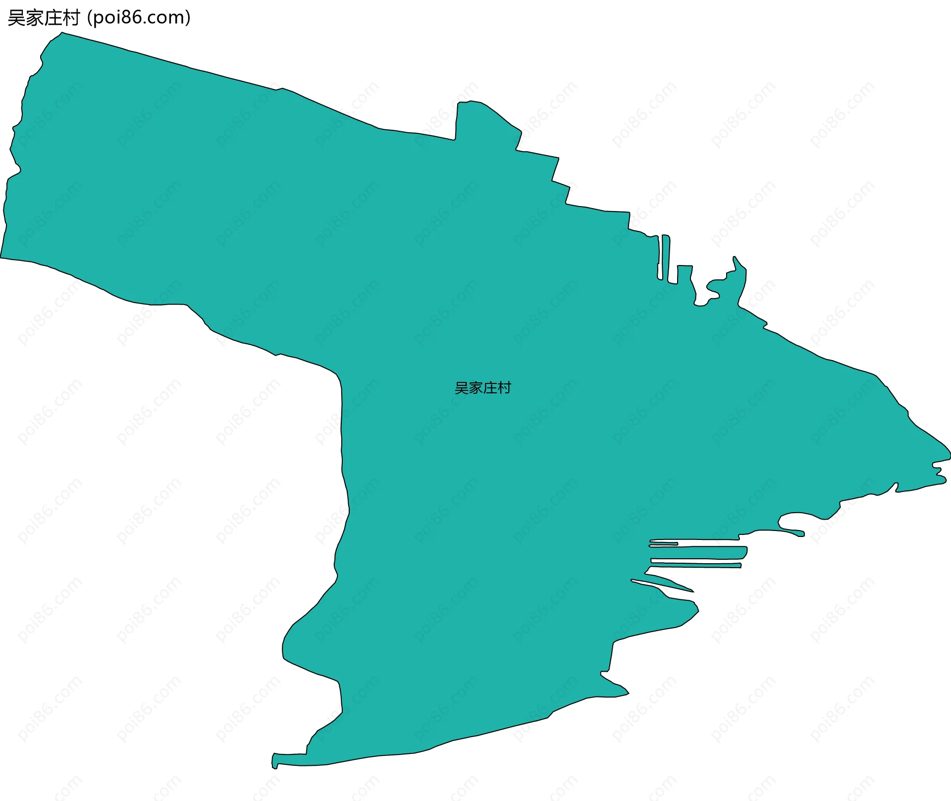 吴家庄村边界地图