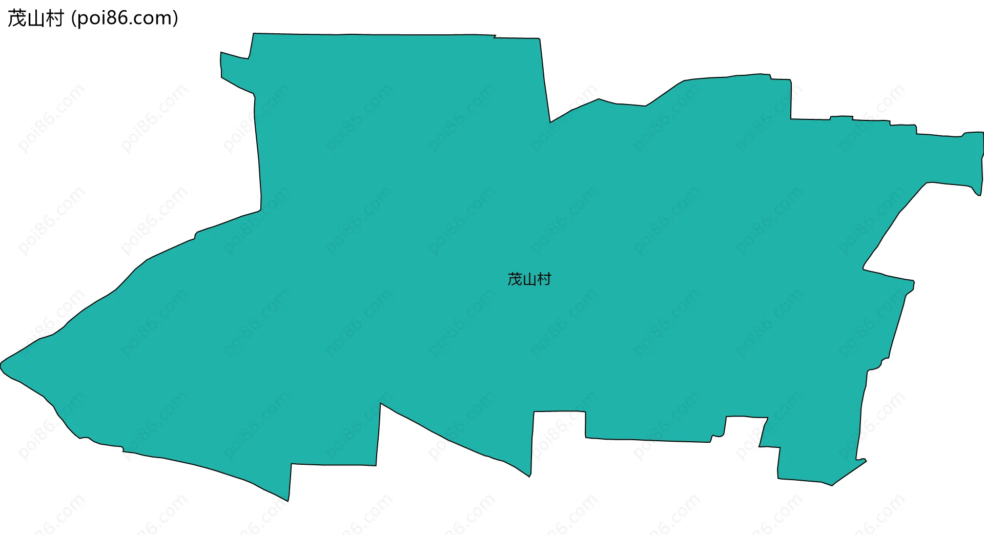 茂山村边界地图