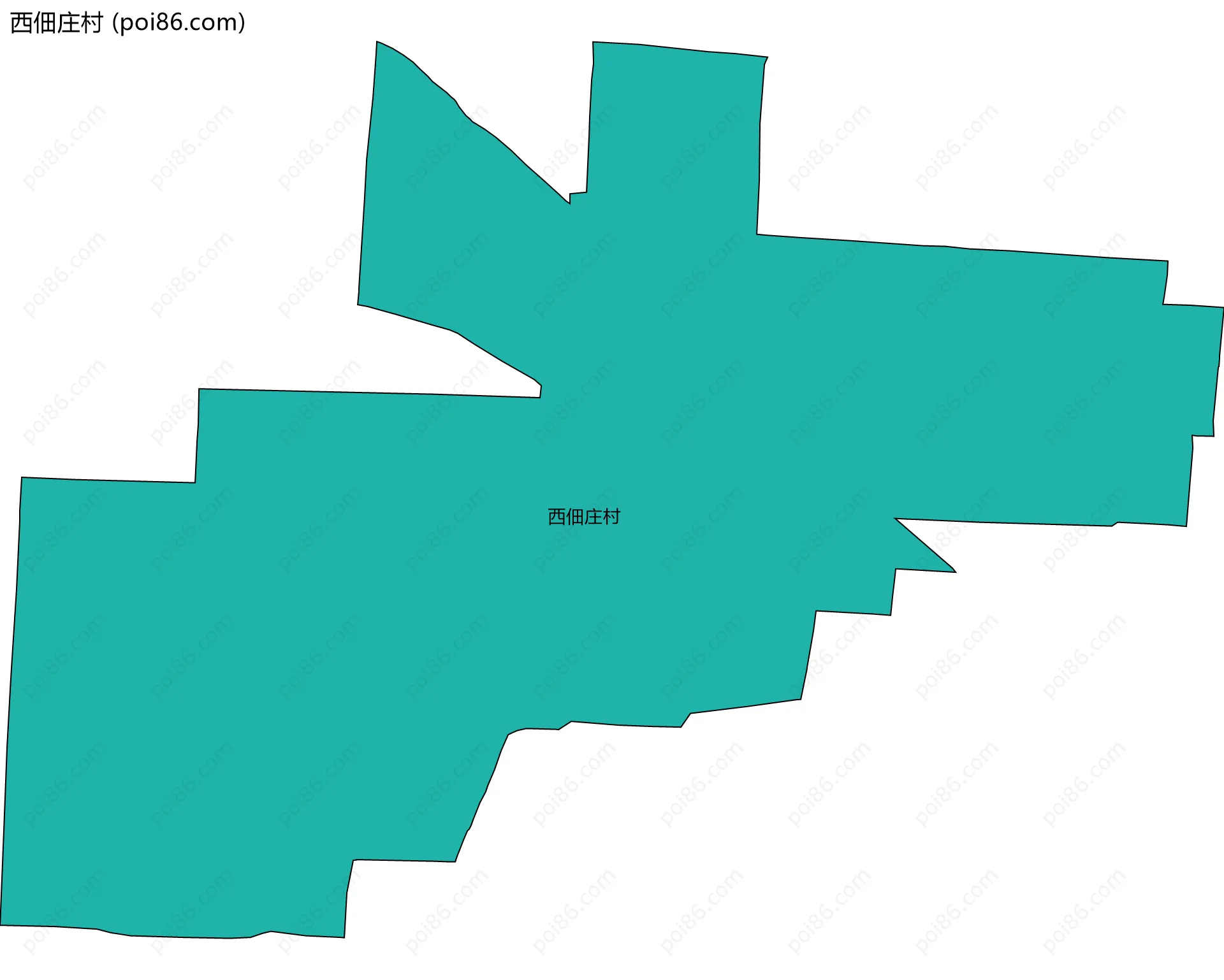 西佃庄村边界地图