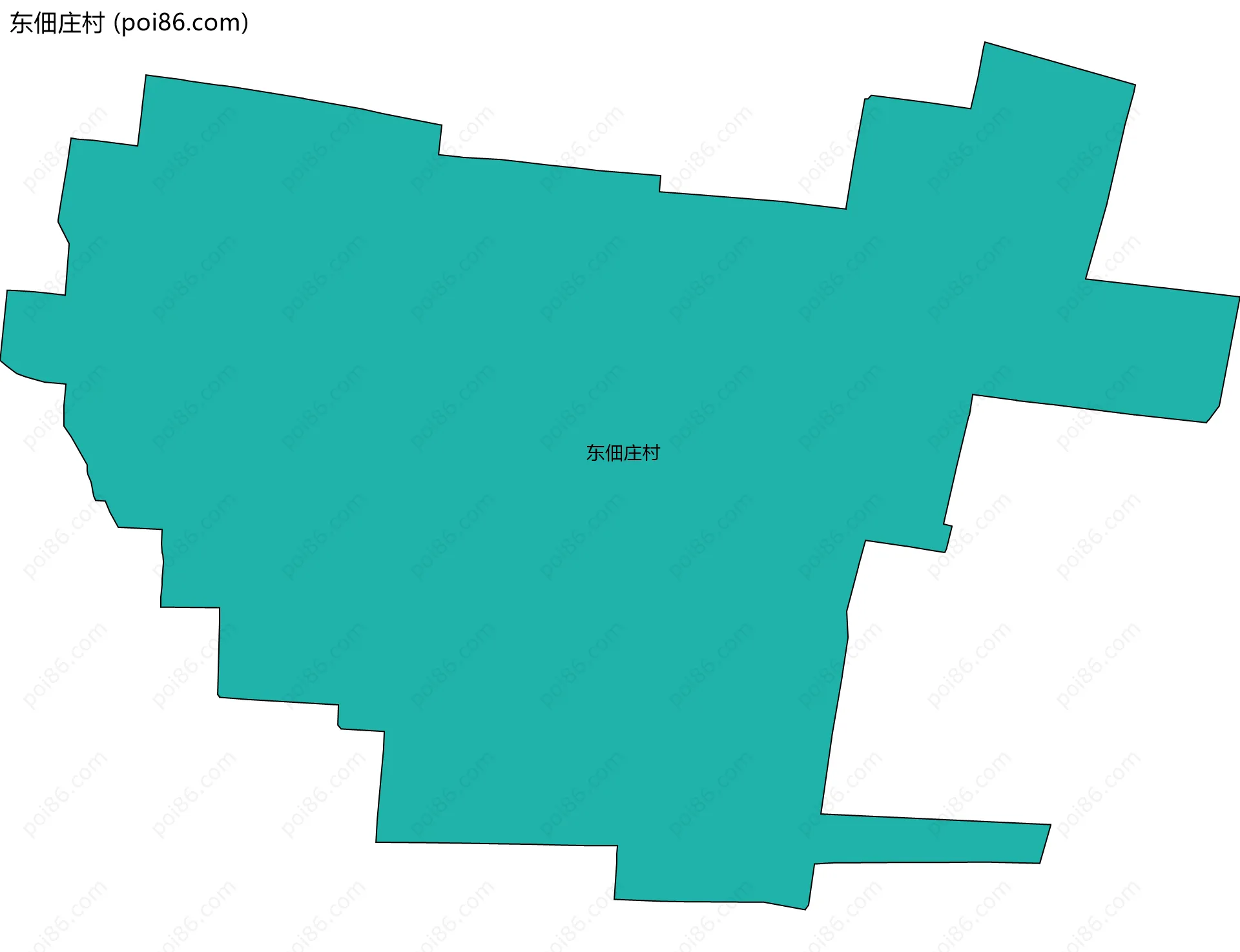 东佃庄村边界地图
