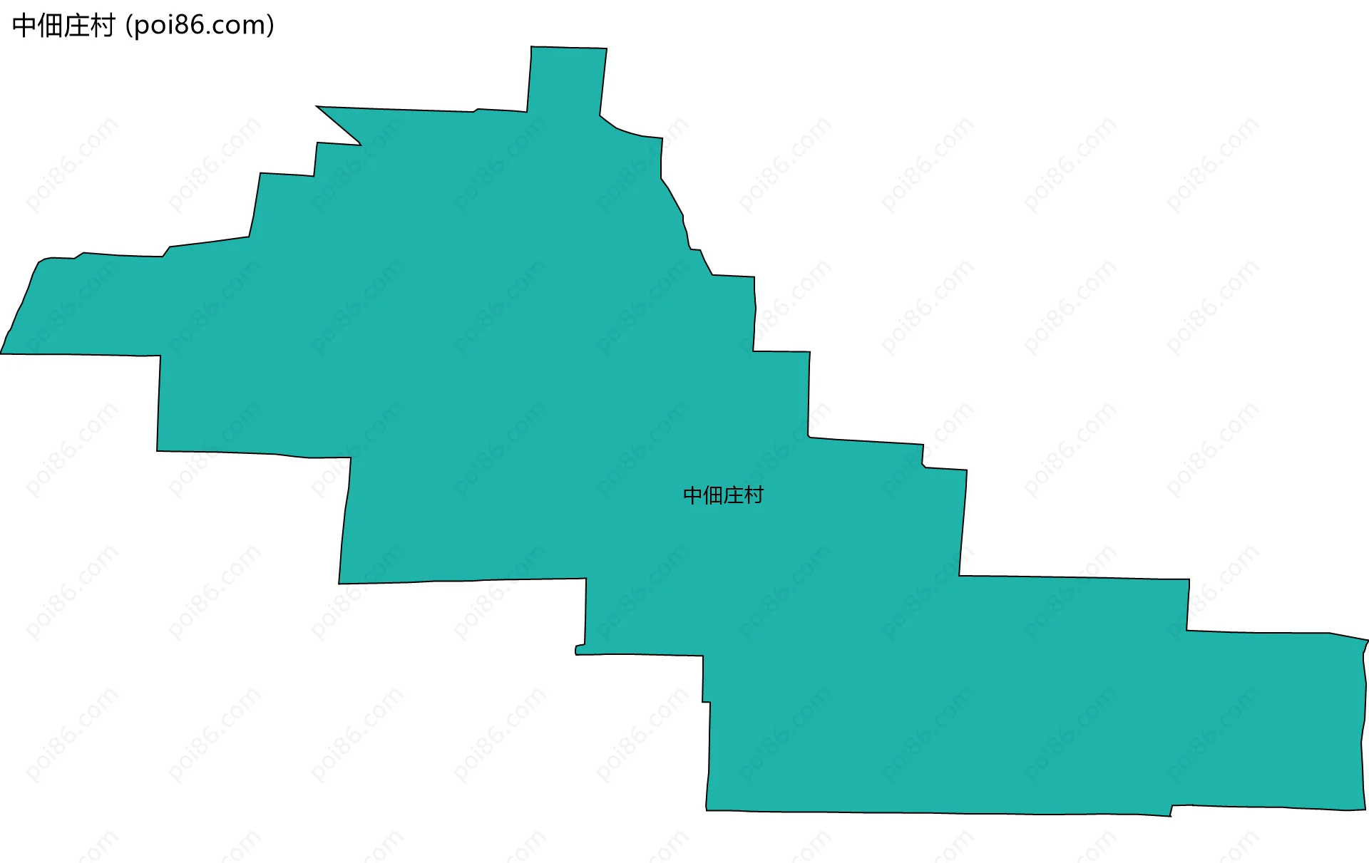中佃庄村边界地图