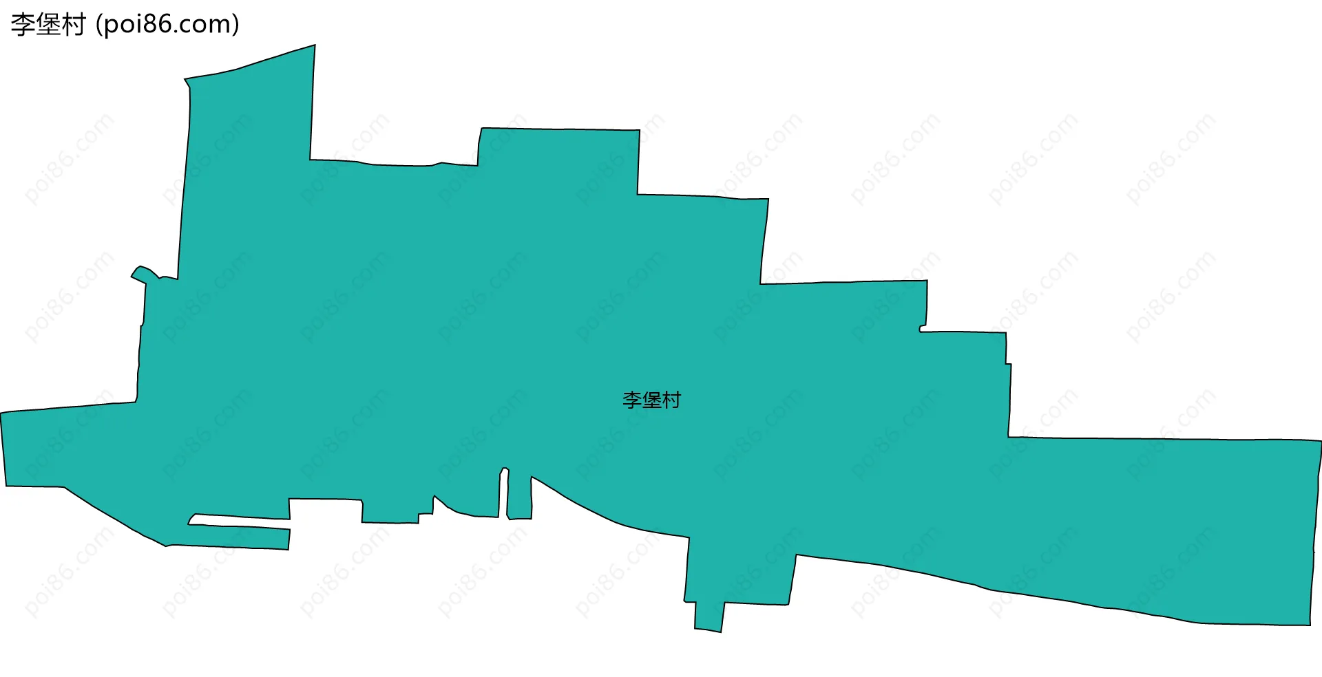 李堡村边界地图