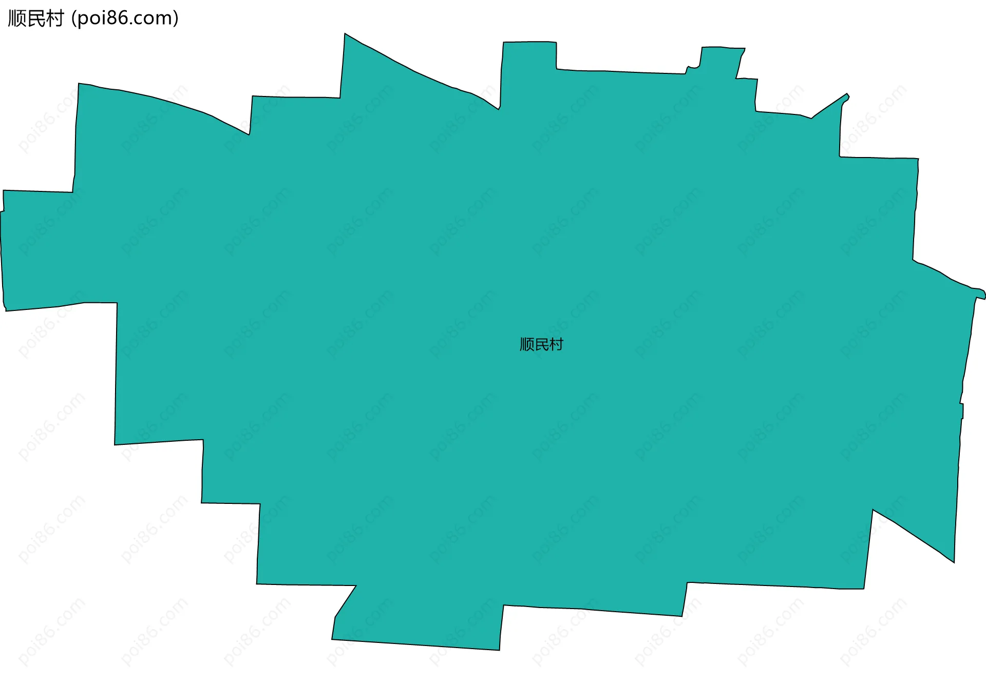 顺民村边界地图