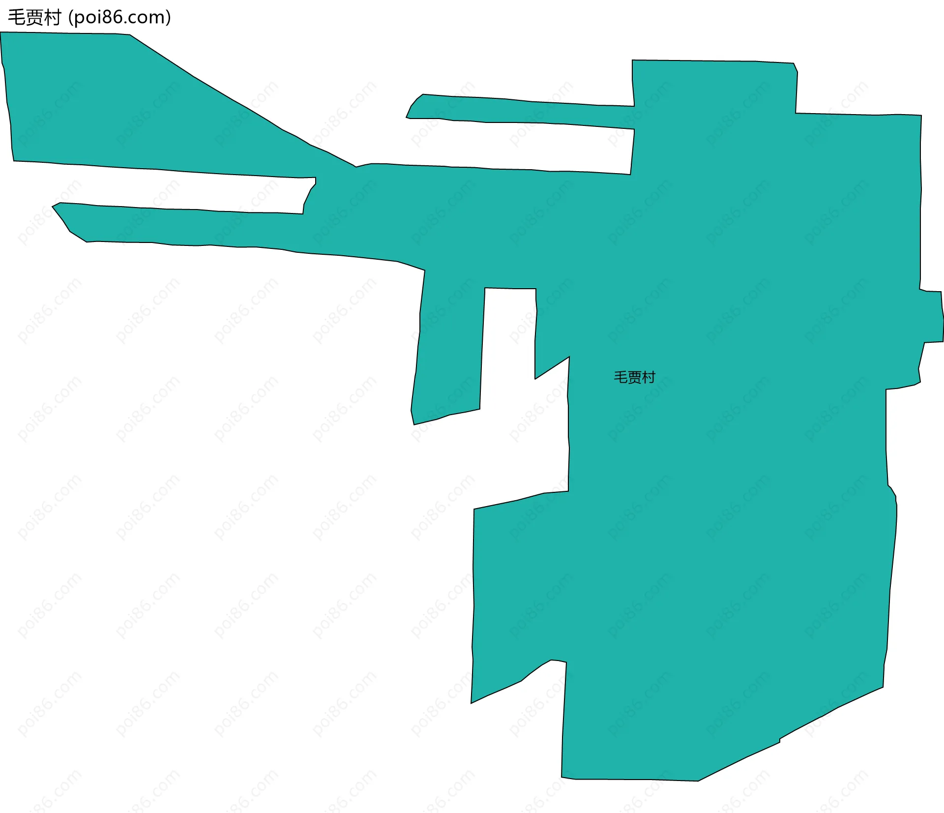 毛贾村边界地图