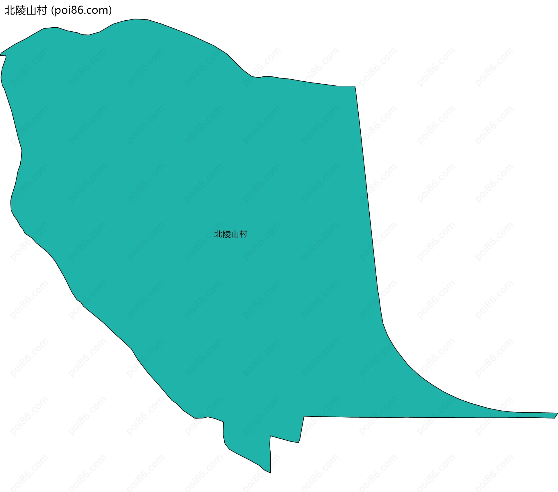 北陵山村边界地图