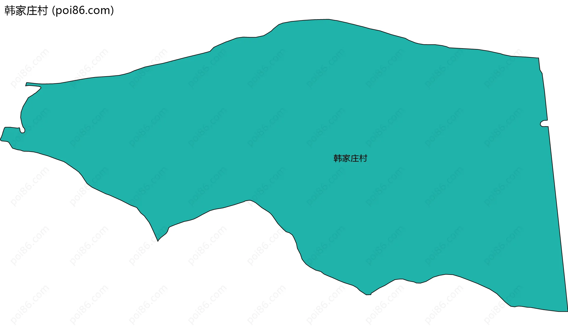 韩家庄村边界地图