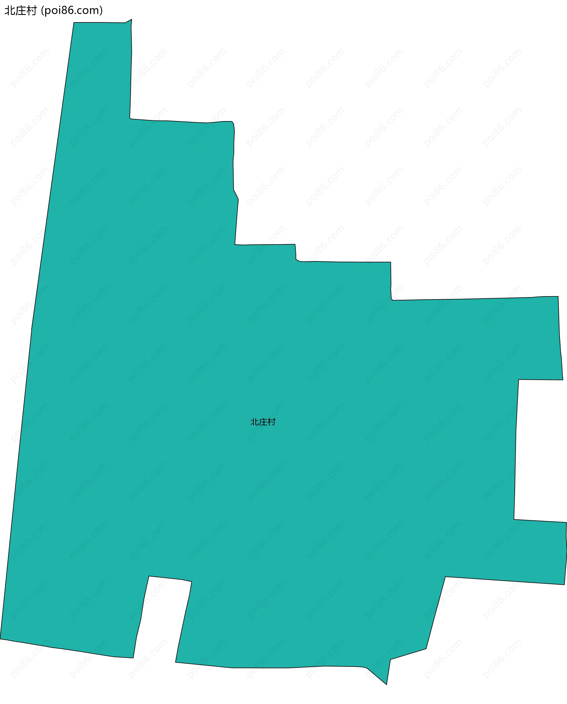 北庄村边界地图