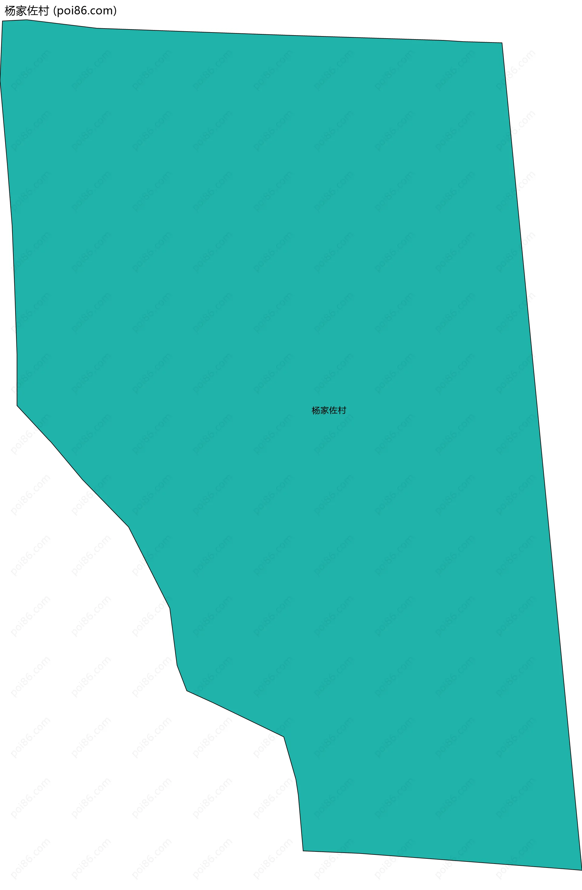 杨家佐村边界地图