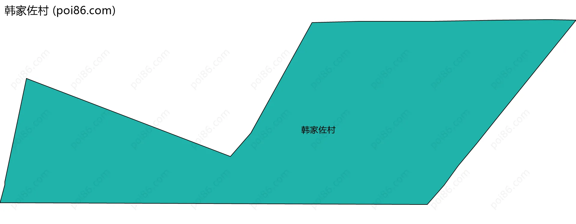 韩家佐村边界地图