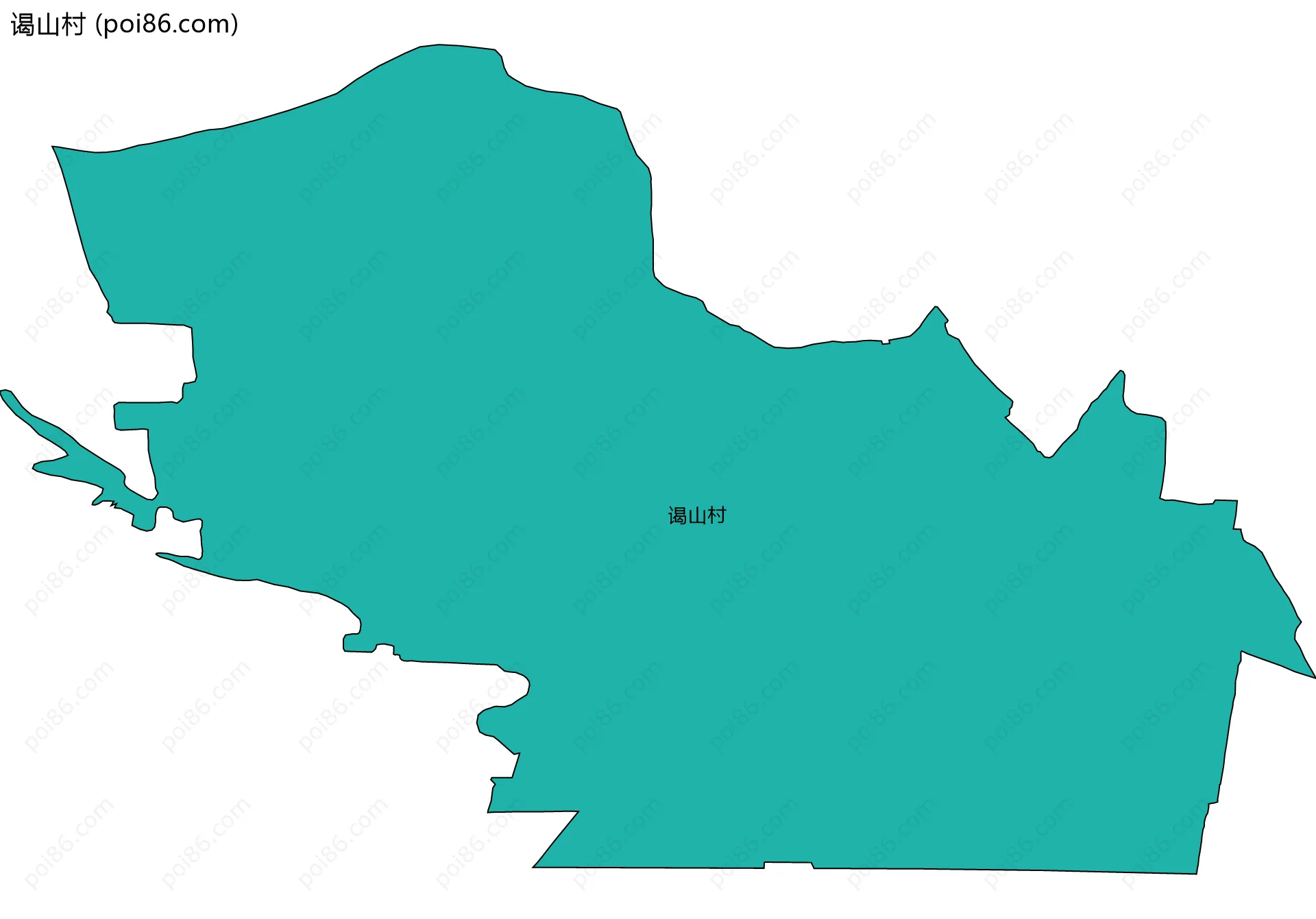 谒山村边界地图