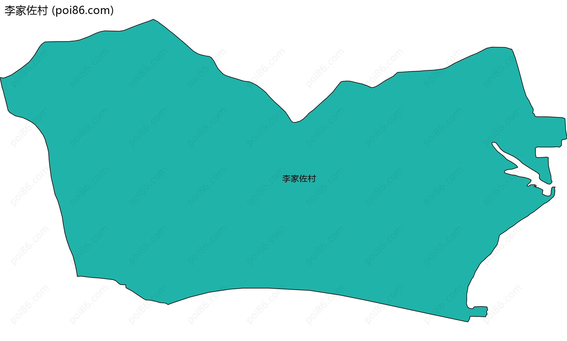李家佐村边界地图