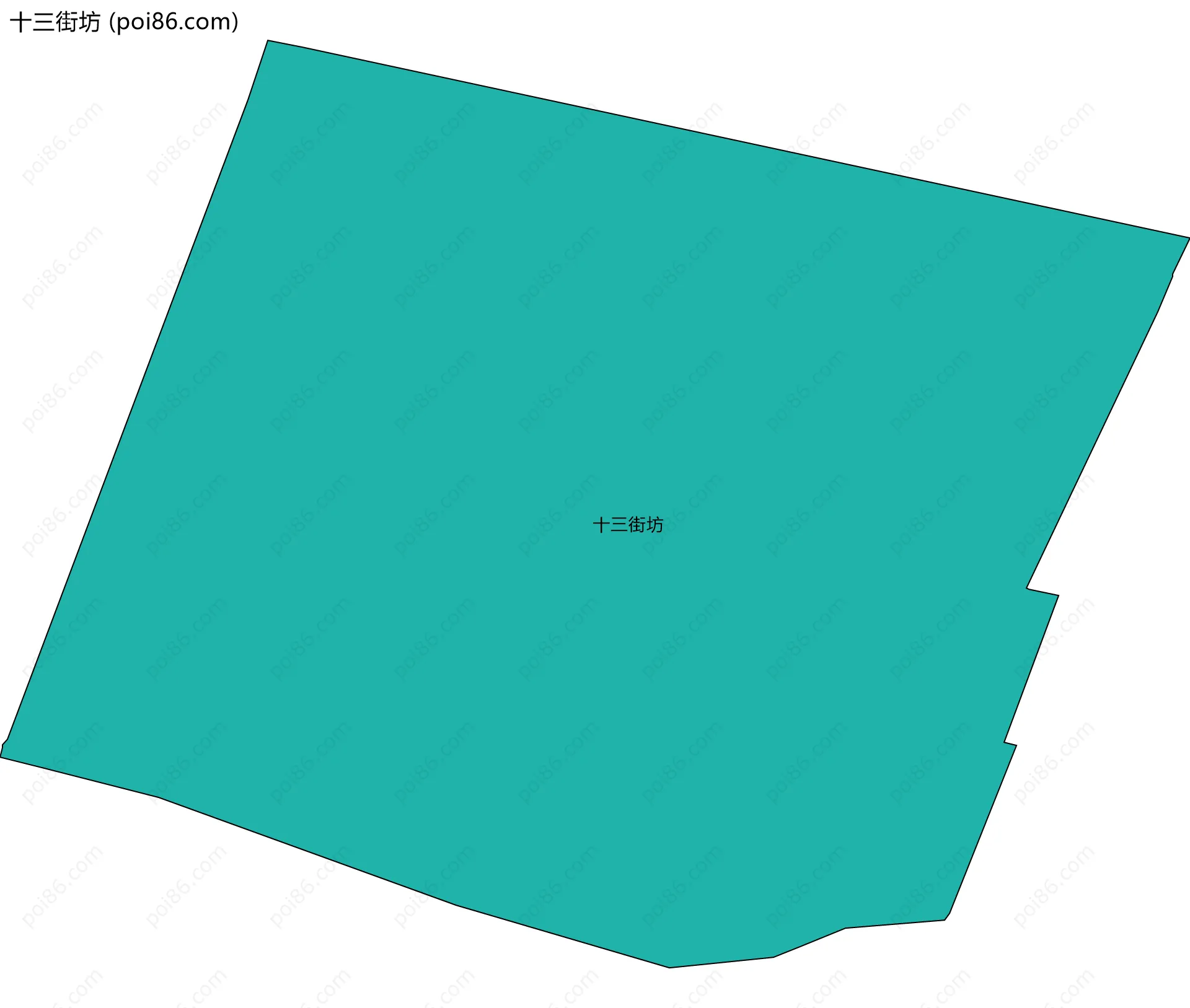 十三街坊边界地图