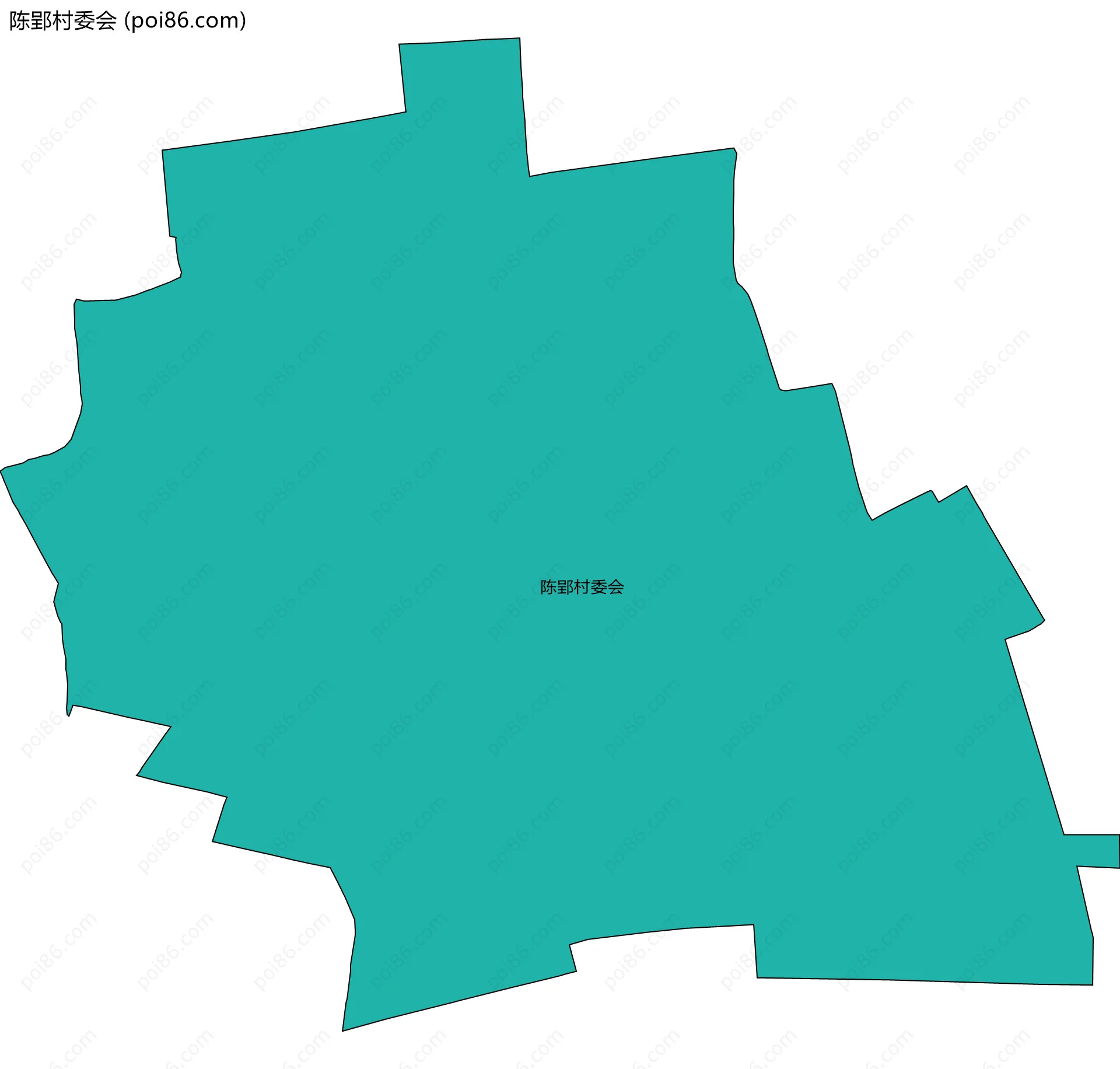 陈郢村委会边界地图