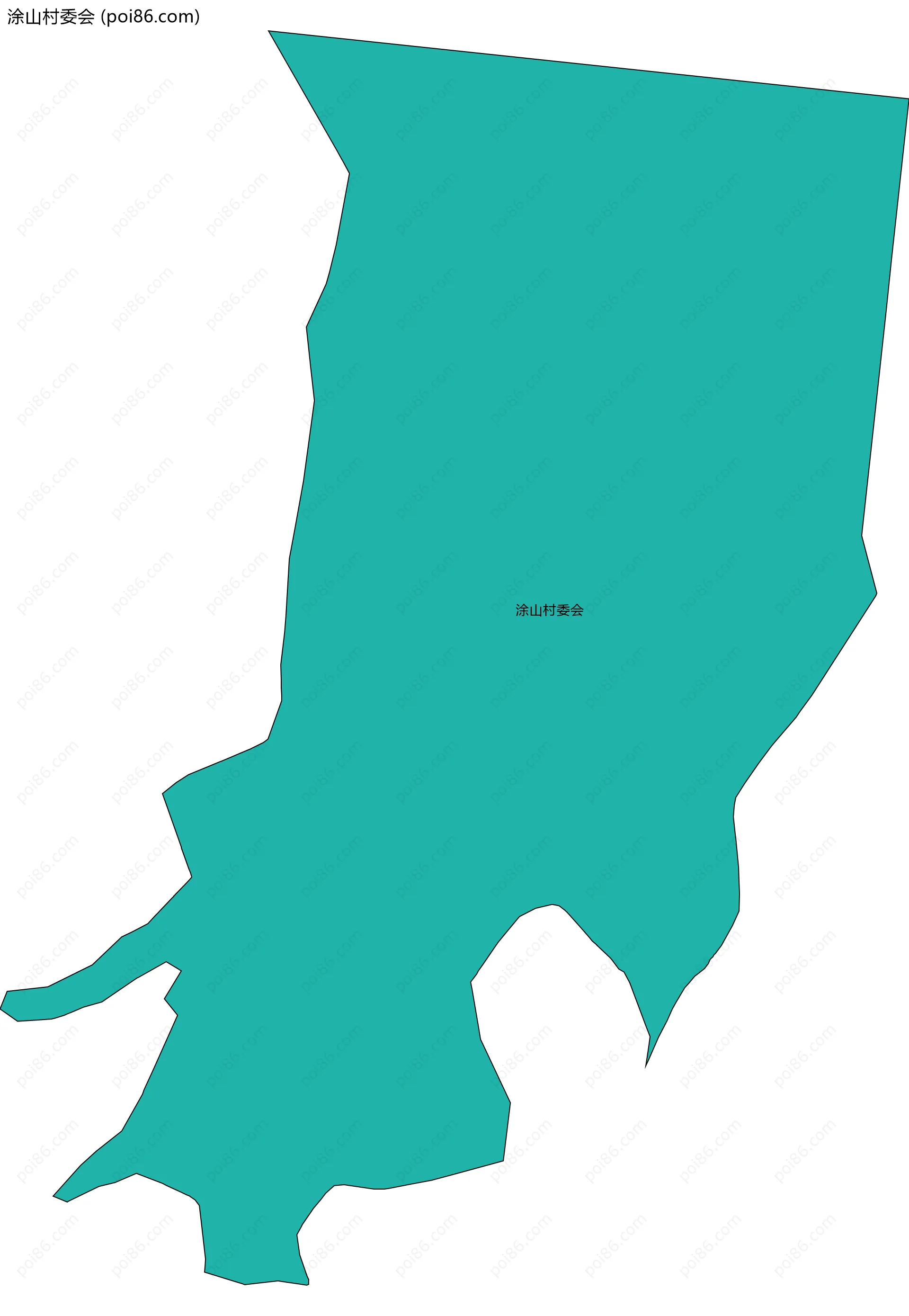涂山村委会边界地图