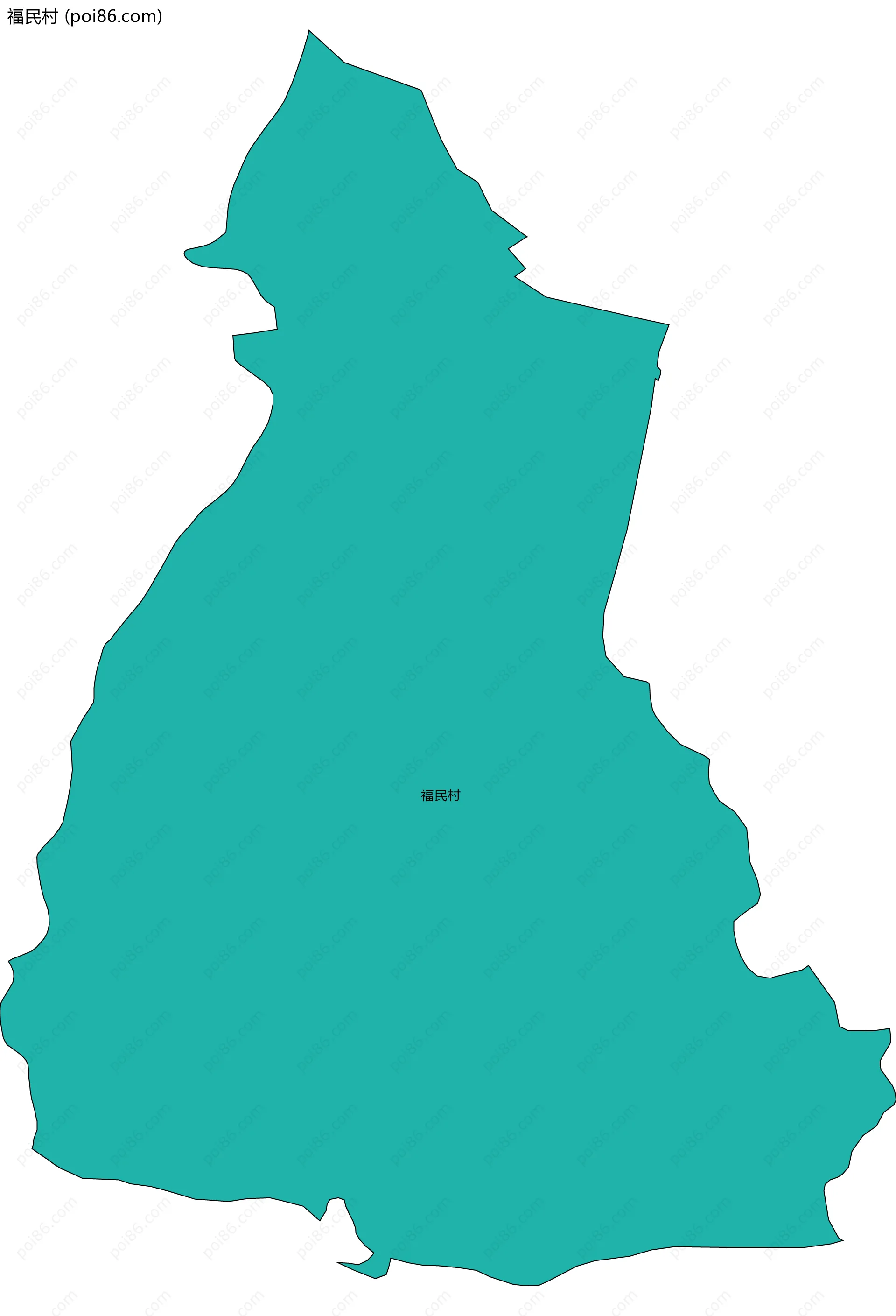 福民村边界地图