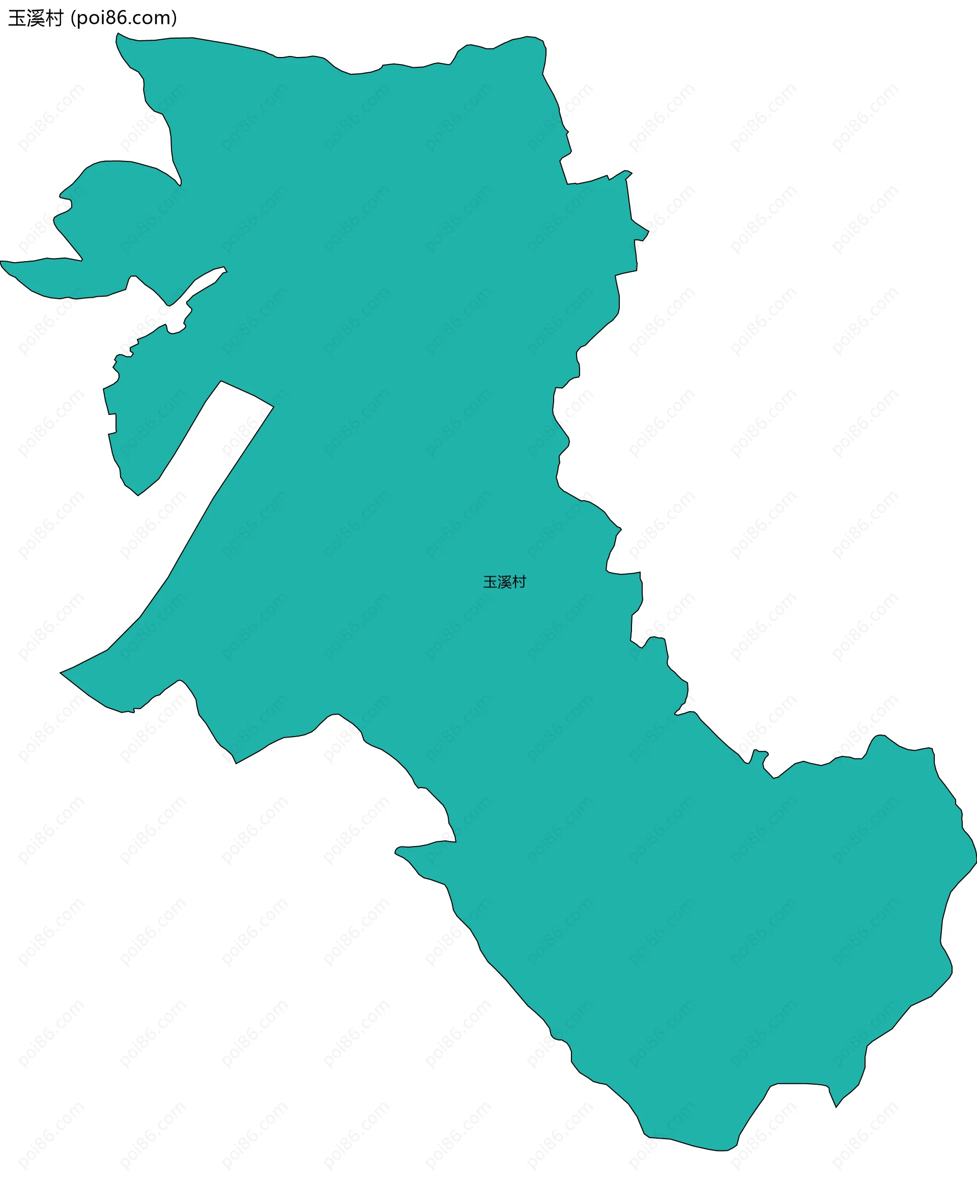 玉溪村边界地图