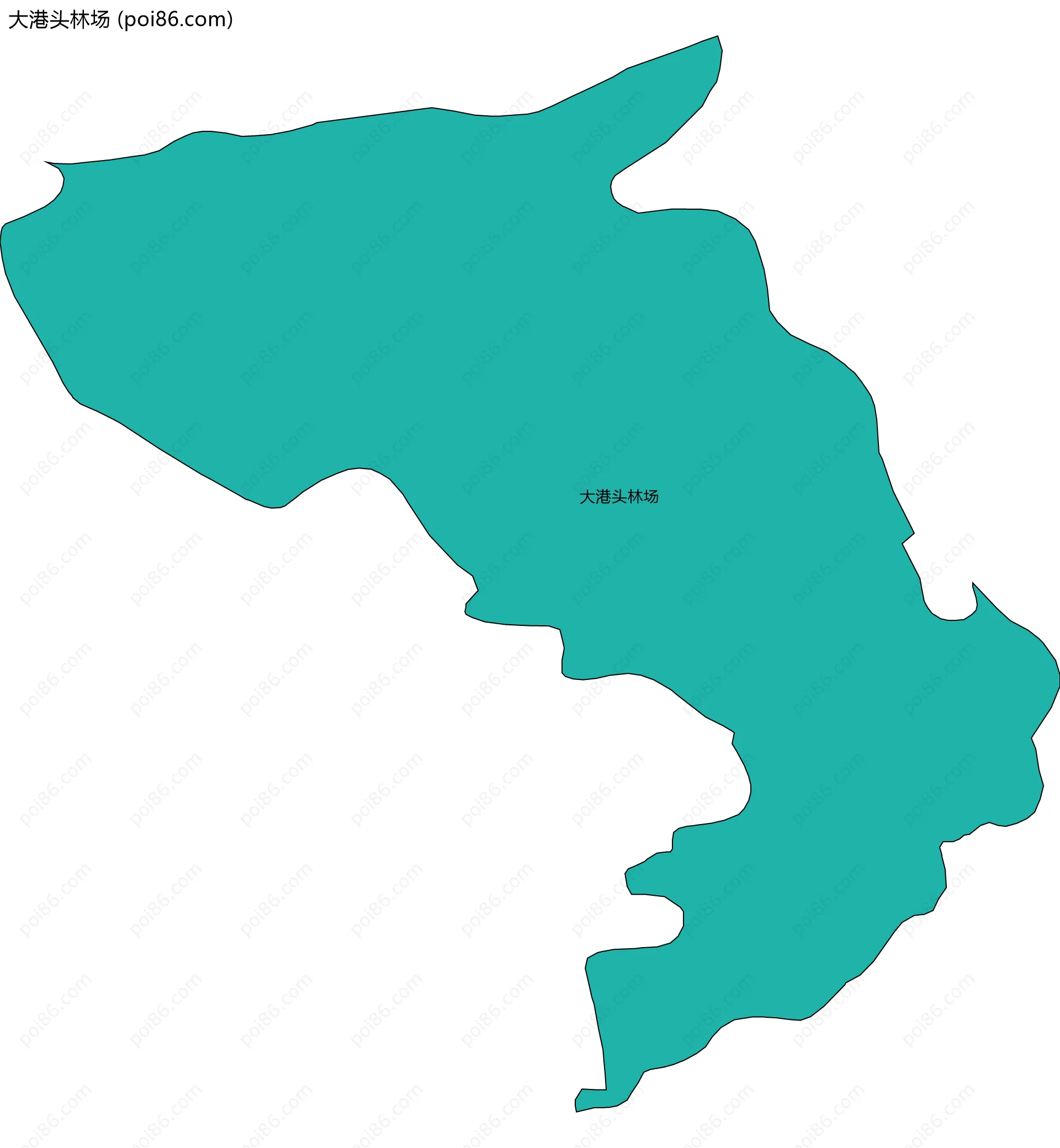 大港头林场边界地图
