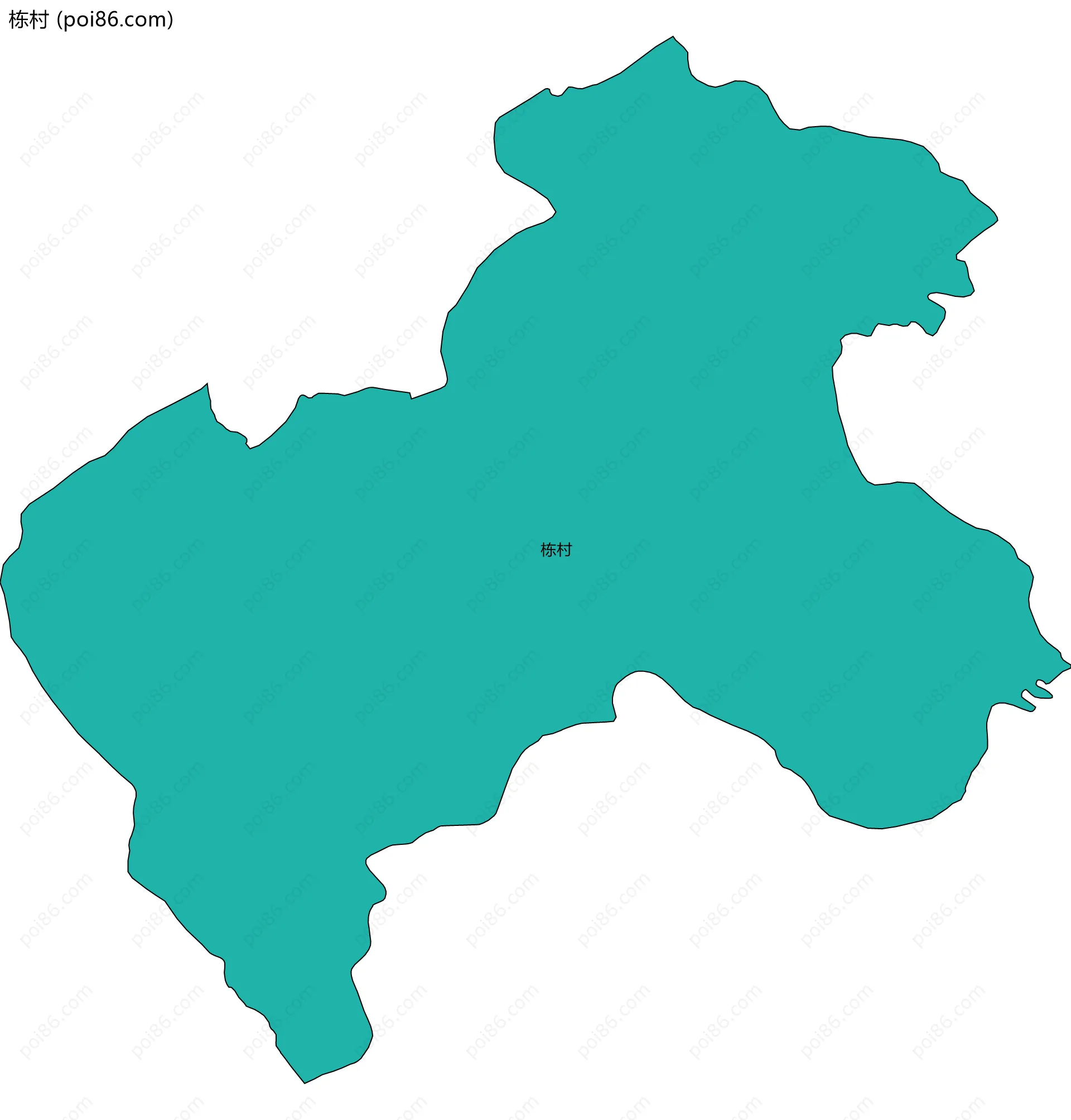 栋村边界地图