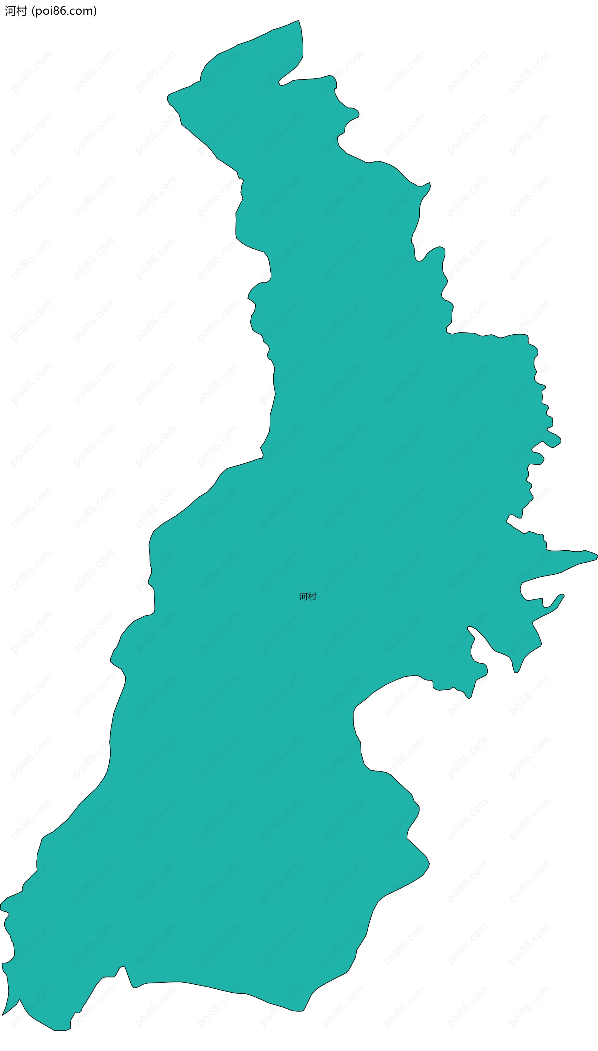 河村边界地图