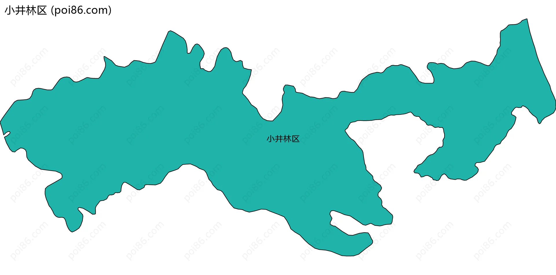 小井林区边界地图